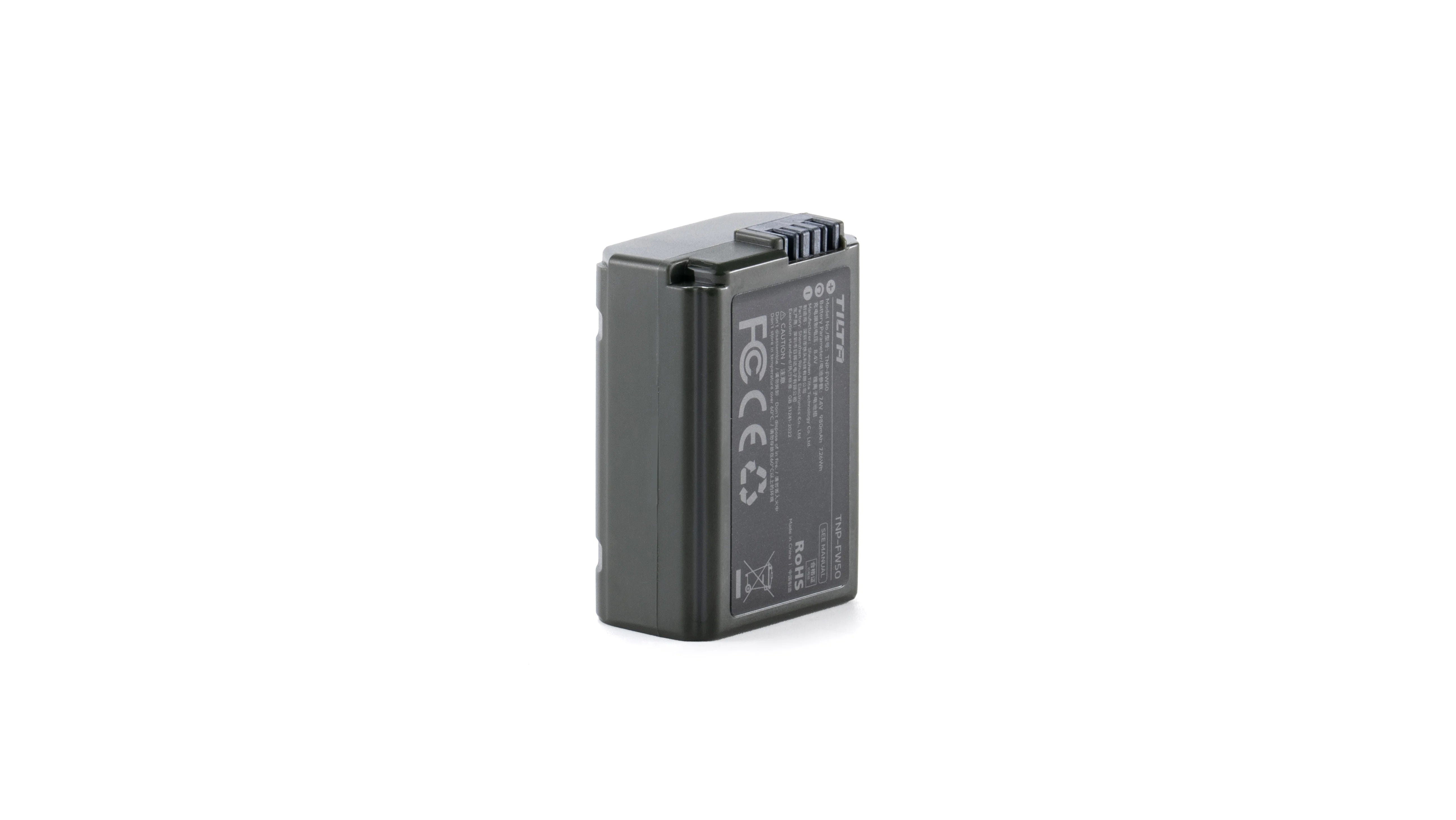 Batería Tilta NP-FW50 con entrada USB-C (980mAh) – Verde