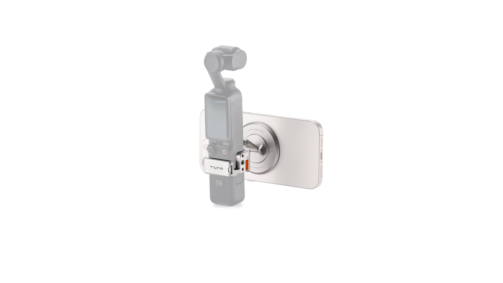 Kit de montaje magnético de accesorios para DJI Osmo Pocket 3/4 – Blanco titanio