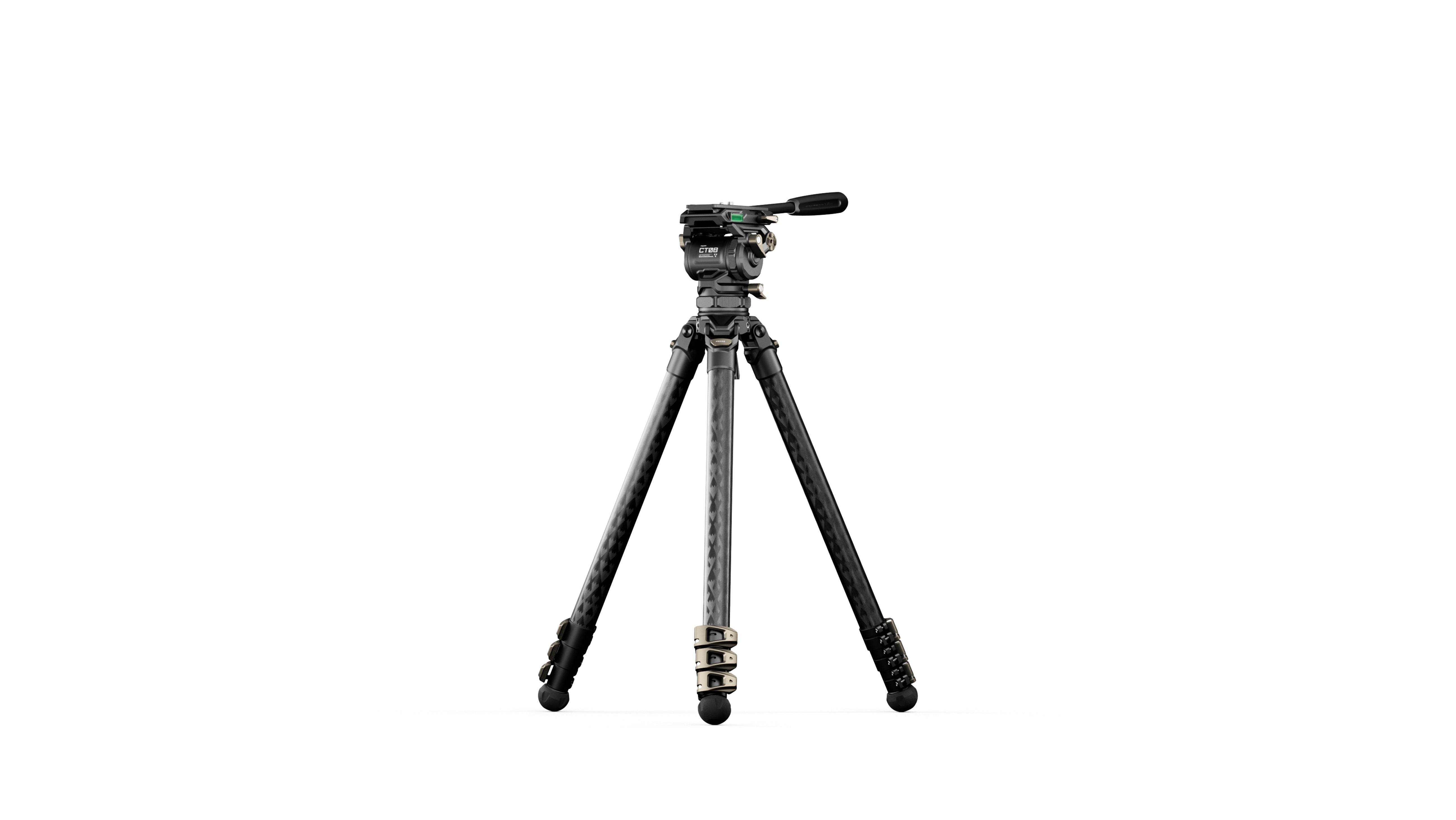 Tilta CT08 75mm Cine Fluidkopf mit dreistufigen Carbonfaser-Stativbeinen (8 kg)