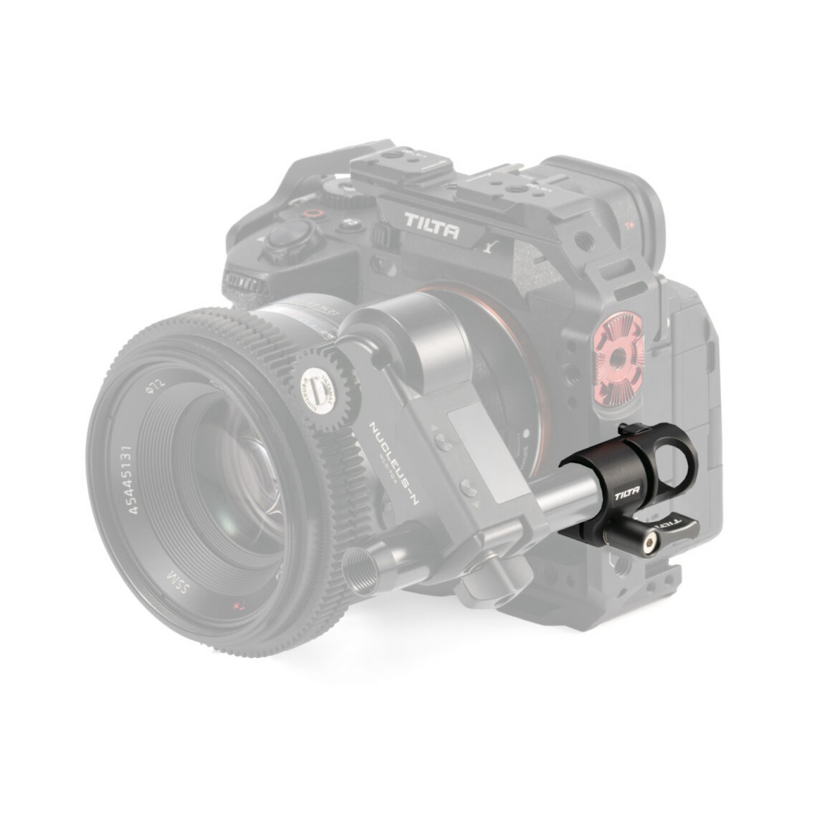 15mm Rohrklemme auf 1/4"-20 Adapter (seitlich montiert) - Schwarz
