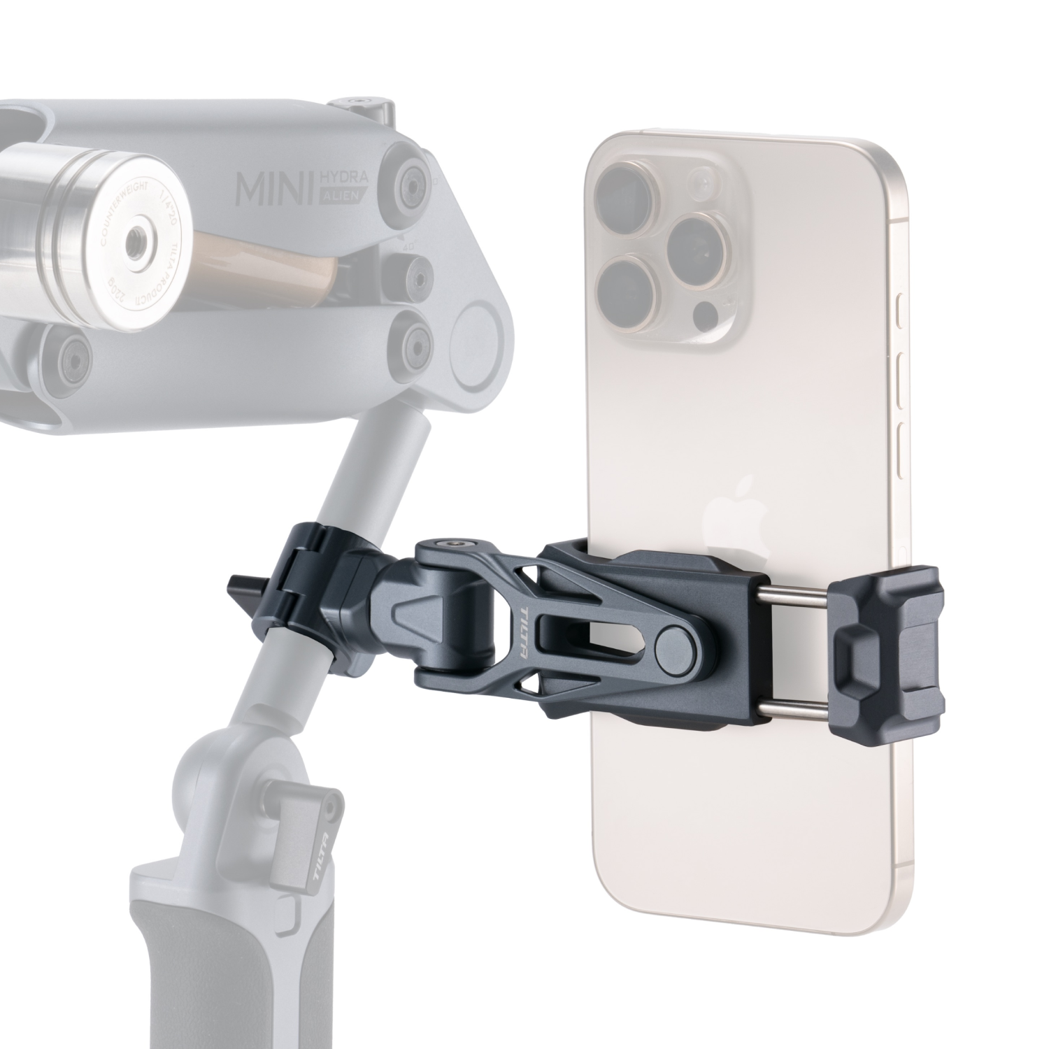 Support de fixation rotatif pour smartphone Tilta V2 (15 mm) – Gris Titane