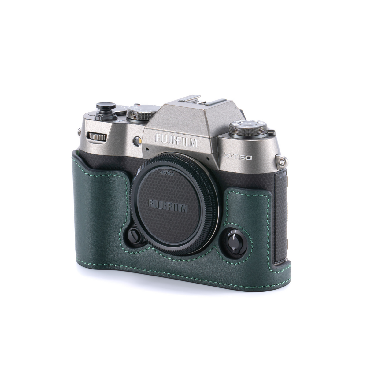 Leather Camera Case for Fujifilm X-T50 – Green