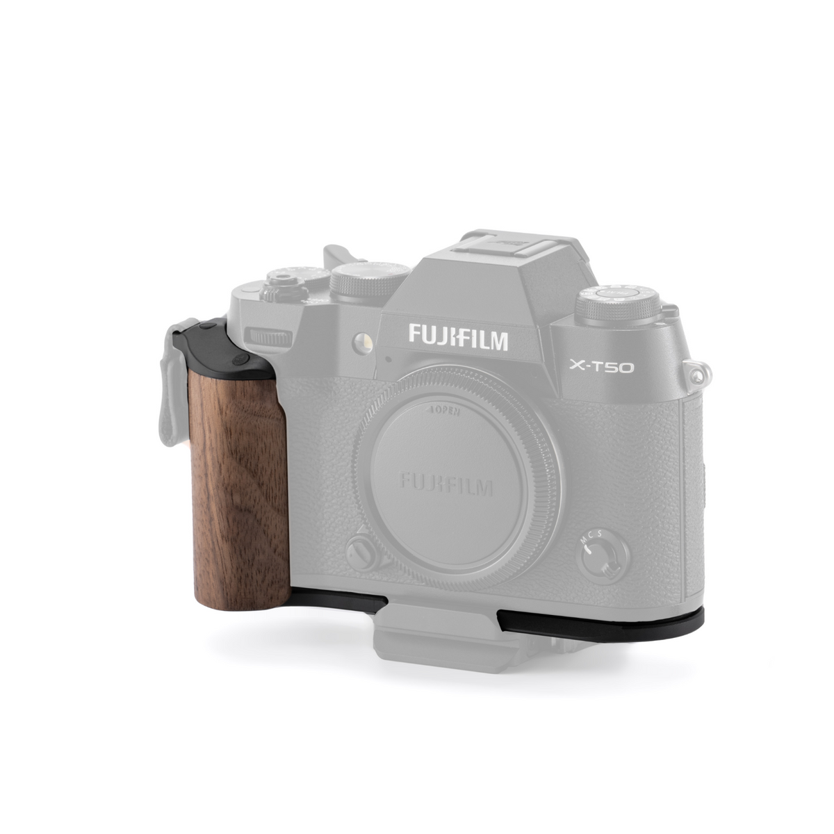Mounting Baseplate with Wooden Grip for Fujifilm X-T50