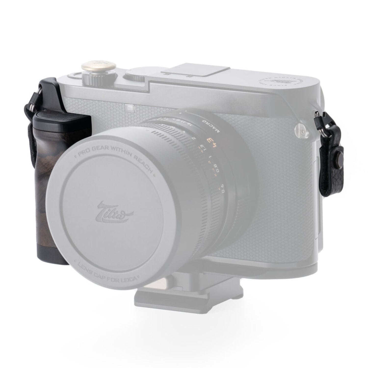 Montagegrundplatte mit Holzgriff für Leica Q3 Schwarz
