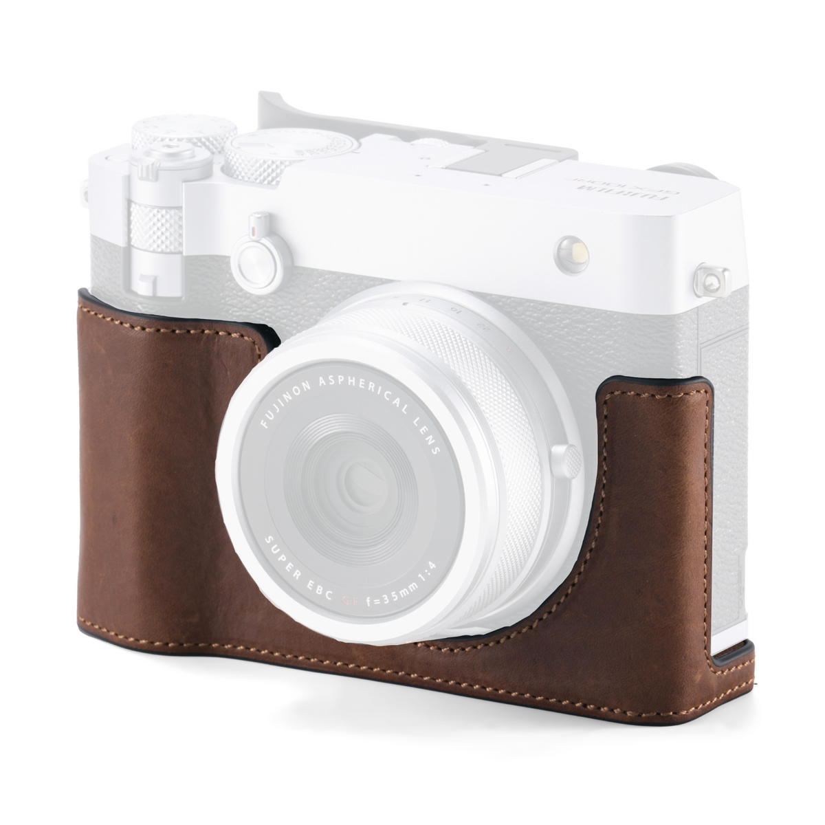 Étui en cuir pour appareil photo Fujifilm GFX100RF – Marron