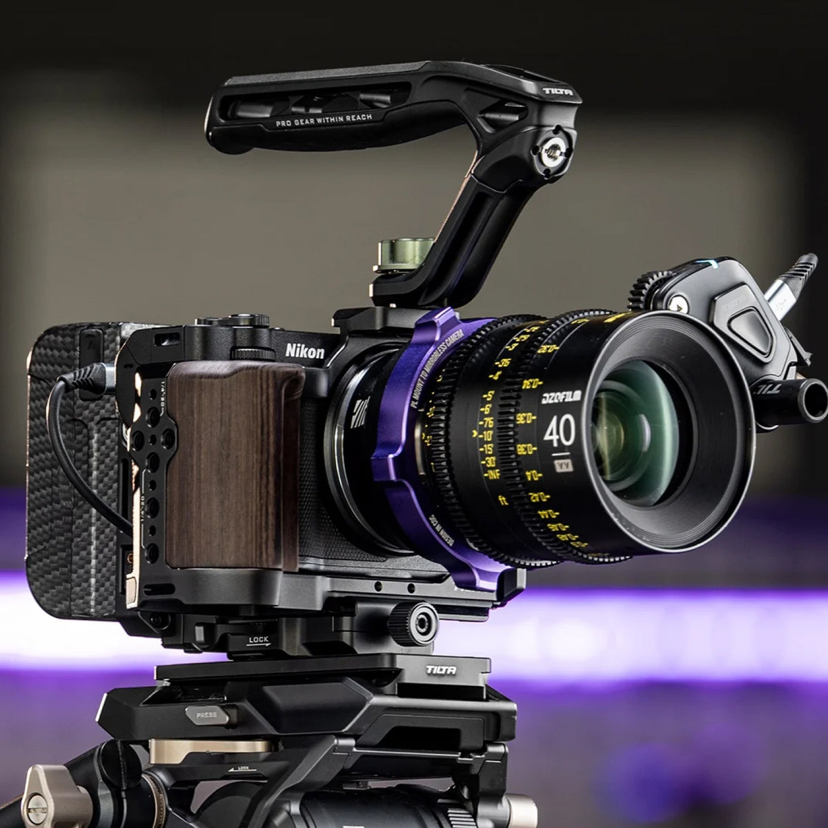 Jaula para Cámara para Kit Pro Nikon ZR – Negro