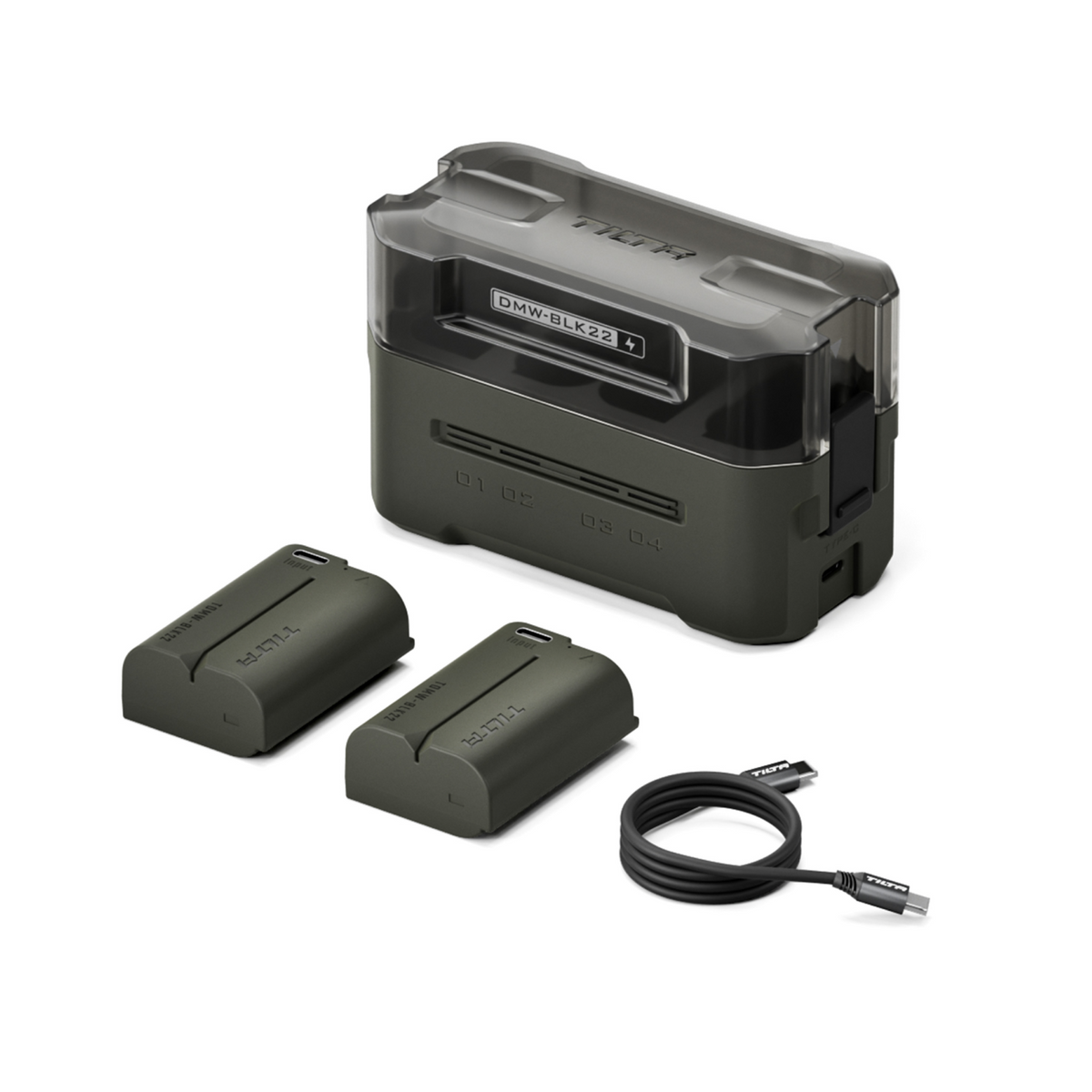 Tilta Portable Charging Station for Panasonic DMW-BLK22 Battery (4 Channel) – Green