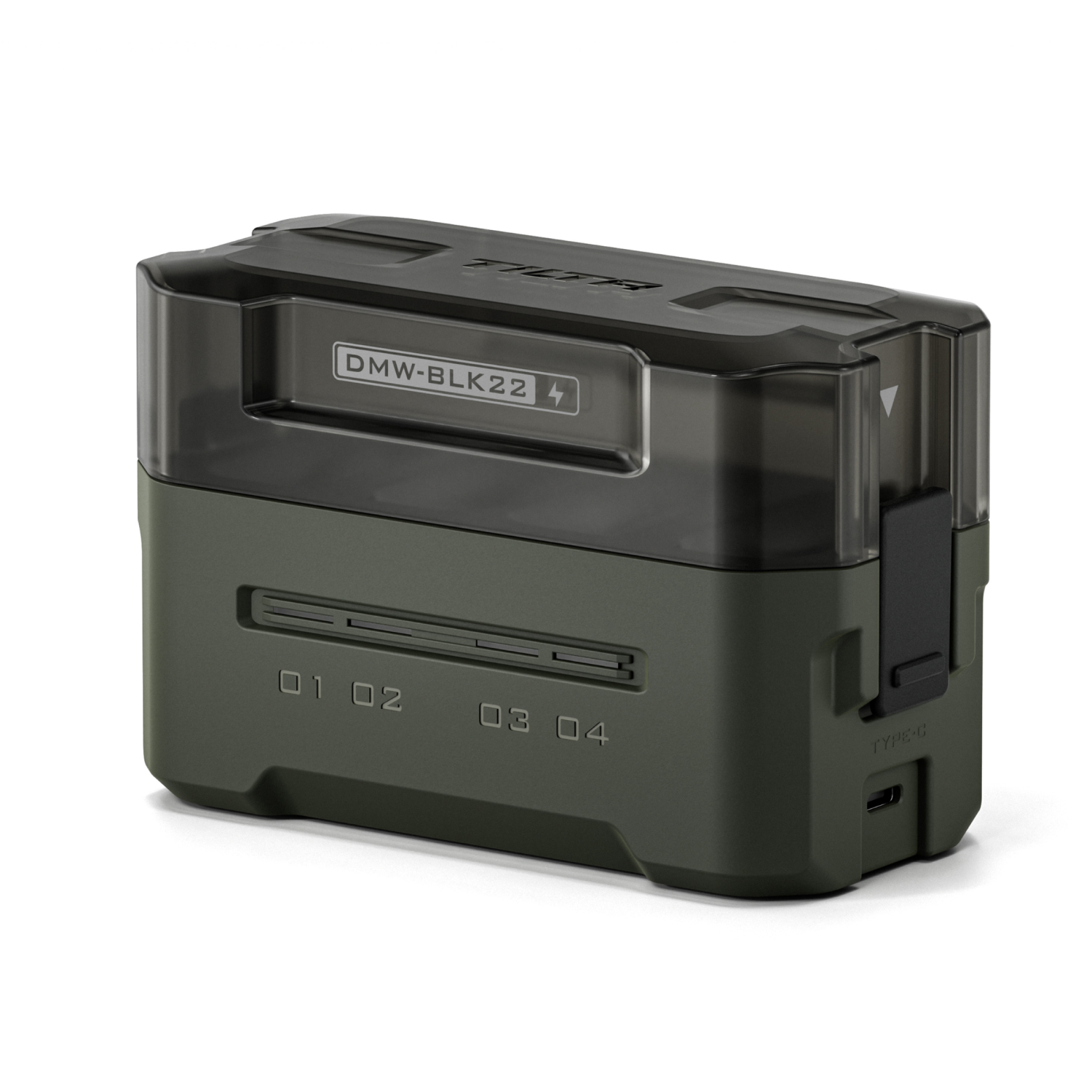 Estación de carga portátil Tilta para batería Panasonic DMW-BLK22 (4 canales) – Verde