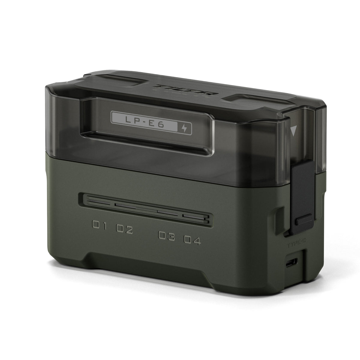 Tilta Tragbare Ladestation für Canon LP-E6 Akku (4-Kanal) – Grün