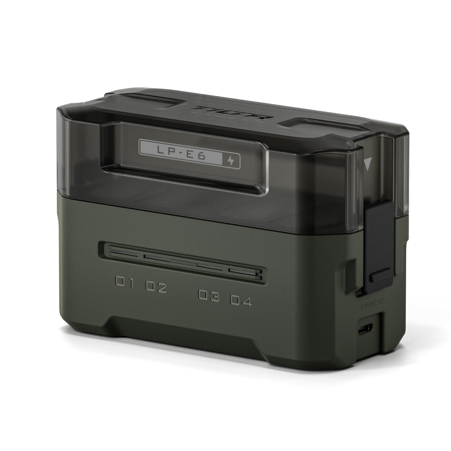 Tilta Tragbare Ladestation für Canon LP-E6 Akku (4-Kanal) – Grün