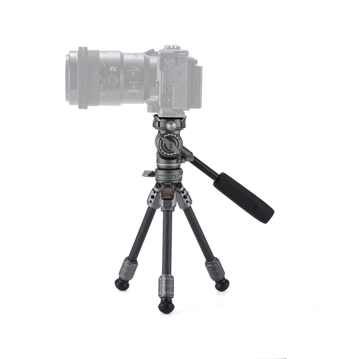 Tilta Tabletop Video Fluid Head with 1-Stage Carbon Fiber Tripod Legs (3KG)