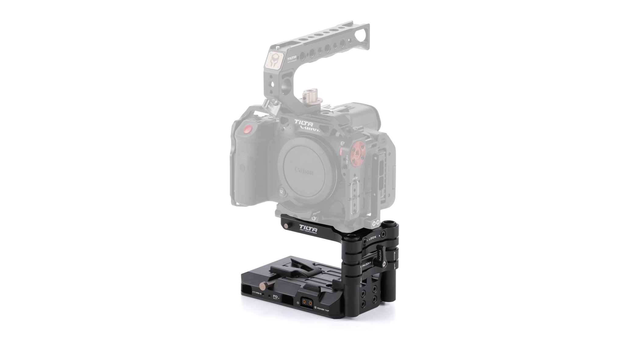 Placa base de batería Tilta PD V Mount (ARCA) - Negro