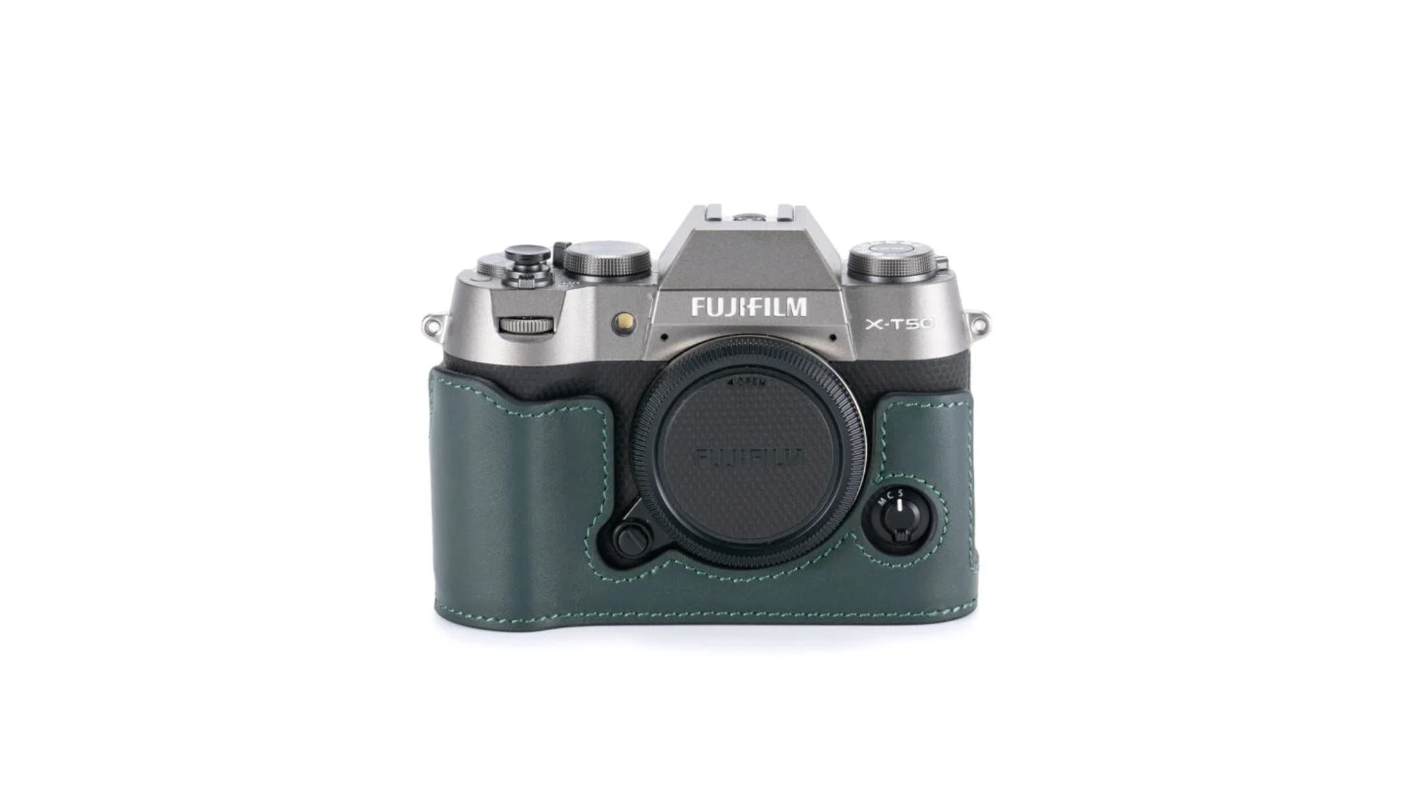 Leder-Kameratasche für Fujifilm X-T50 – Grün