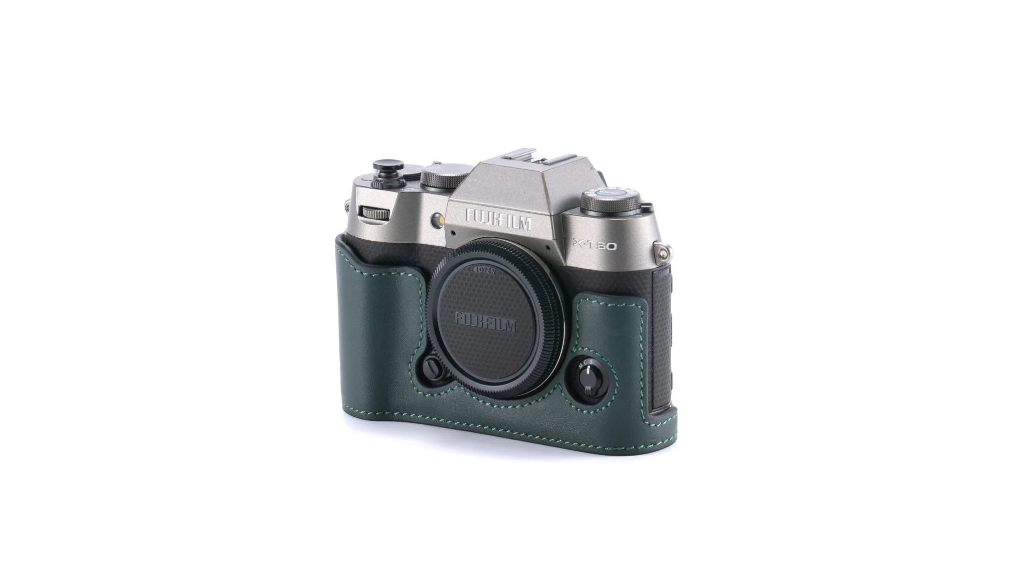 Leder-Kameratasche für Fujifilm X-T50 – Grün