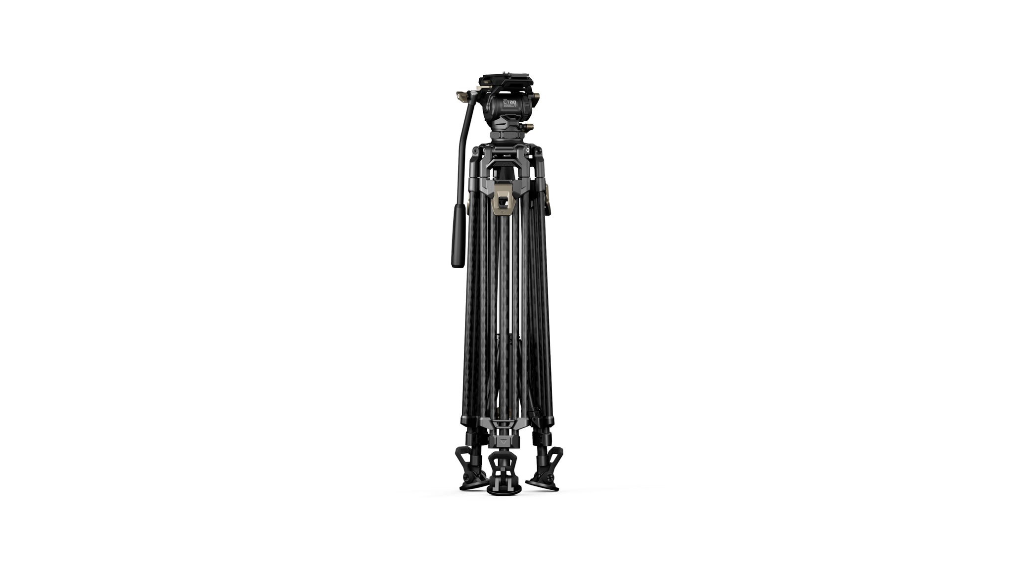Tête fluide Tilta CT08A 75mm Cine avec trépied en fibre de carbone à deux étages One Touch (8KG)