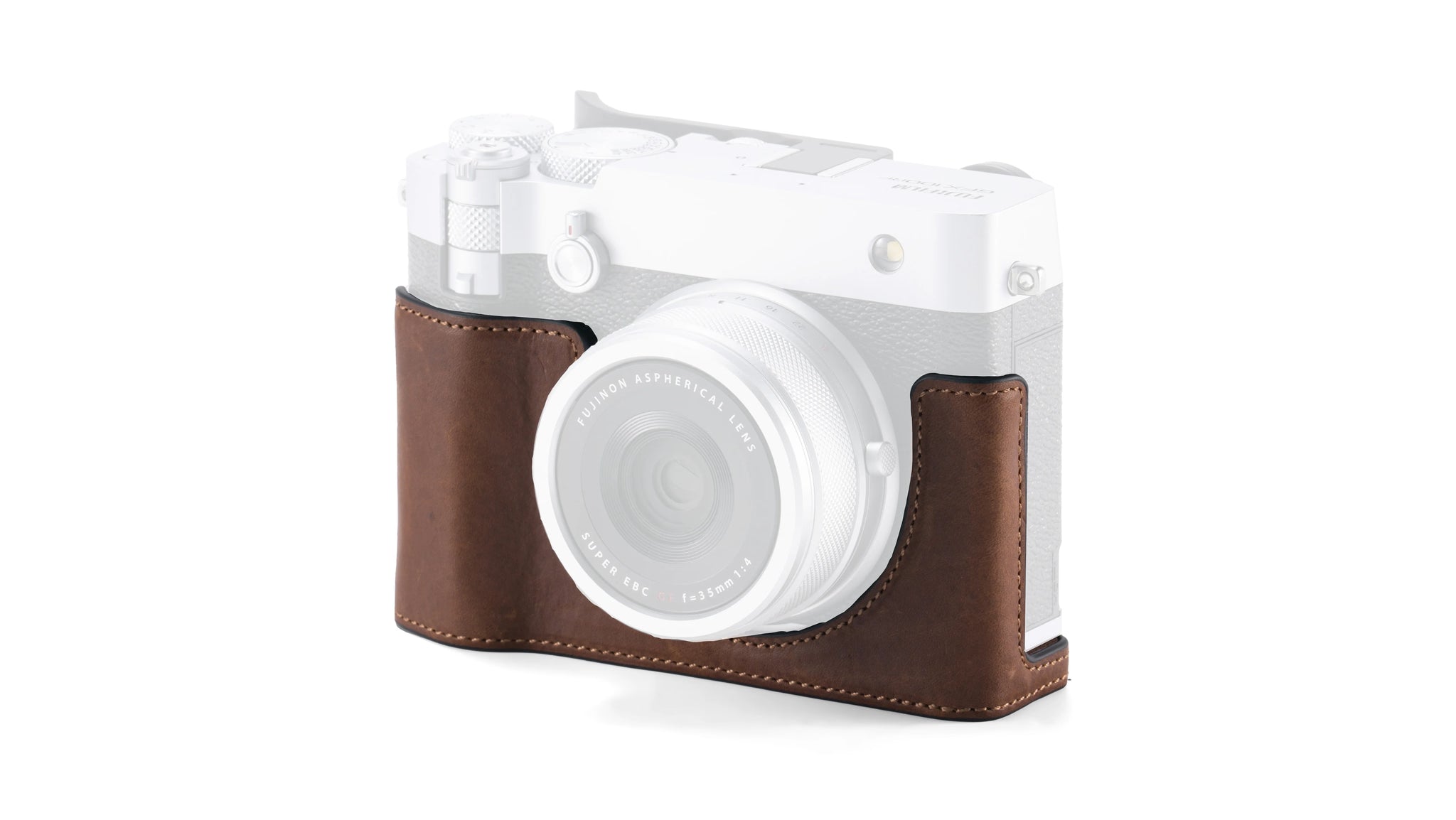 Leather Camera Case for Fujifilm GFX100RF – Brown