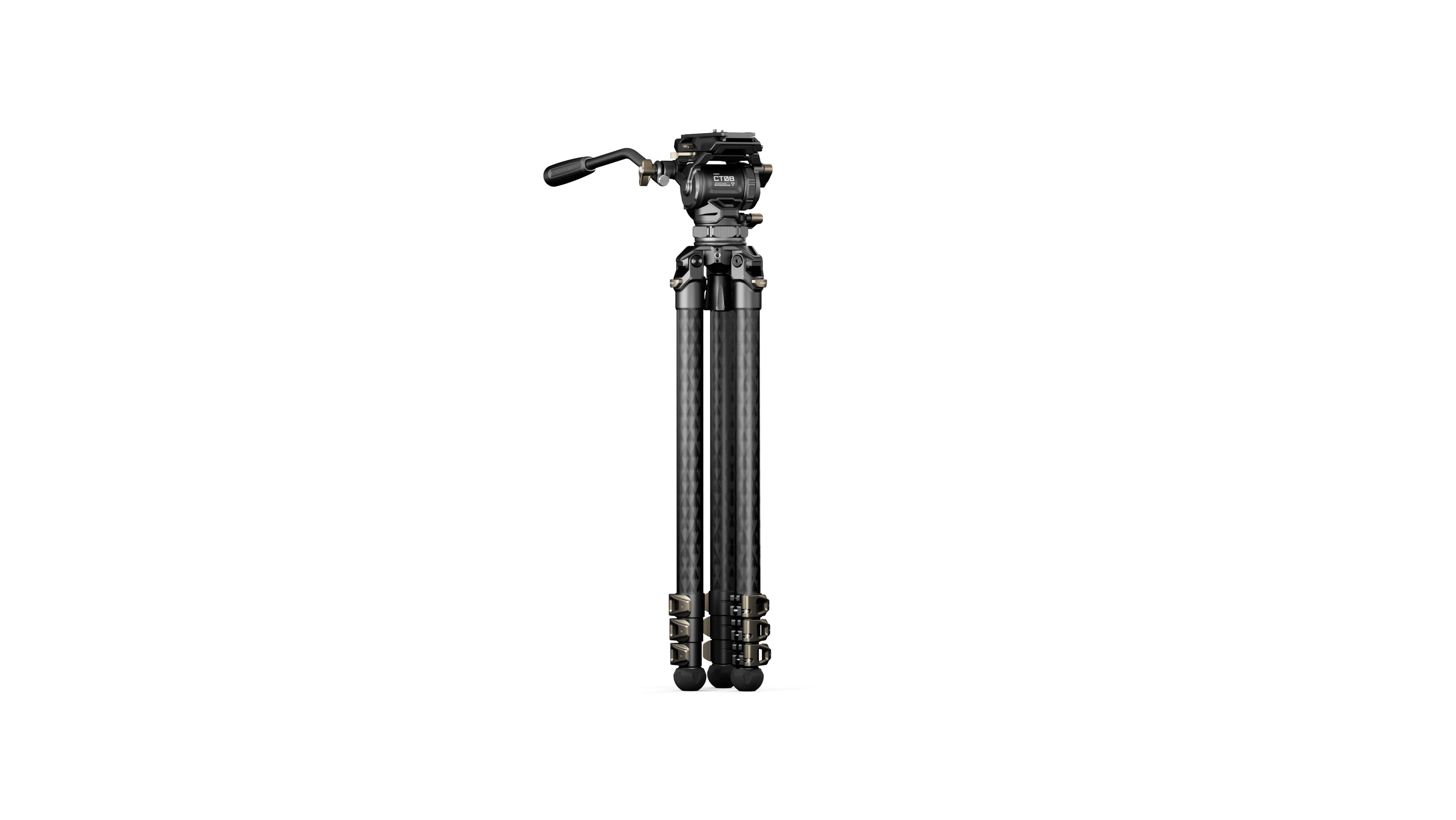 Tilta CT08 75mm Cine Fluidkopf mit dreistufigen Carbonfaser-Stativbeinen (8 kg)