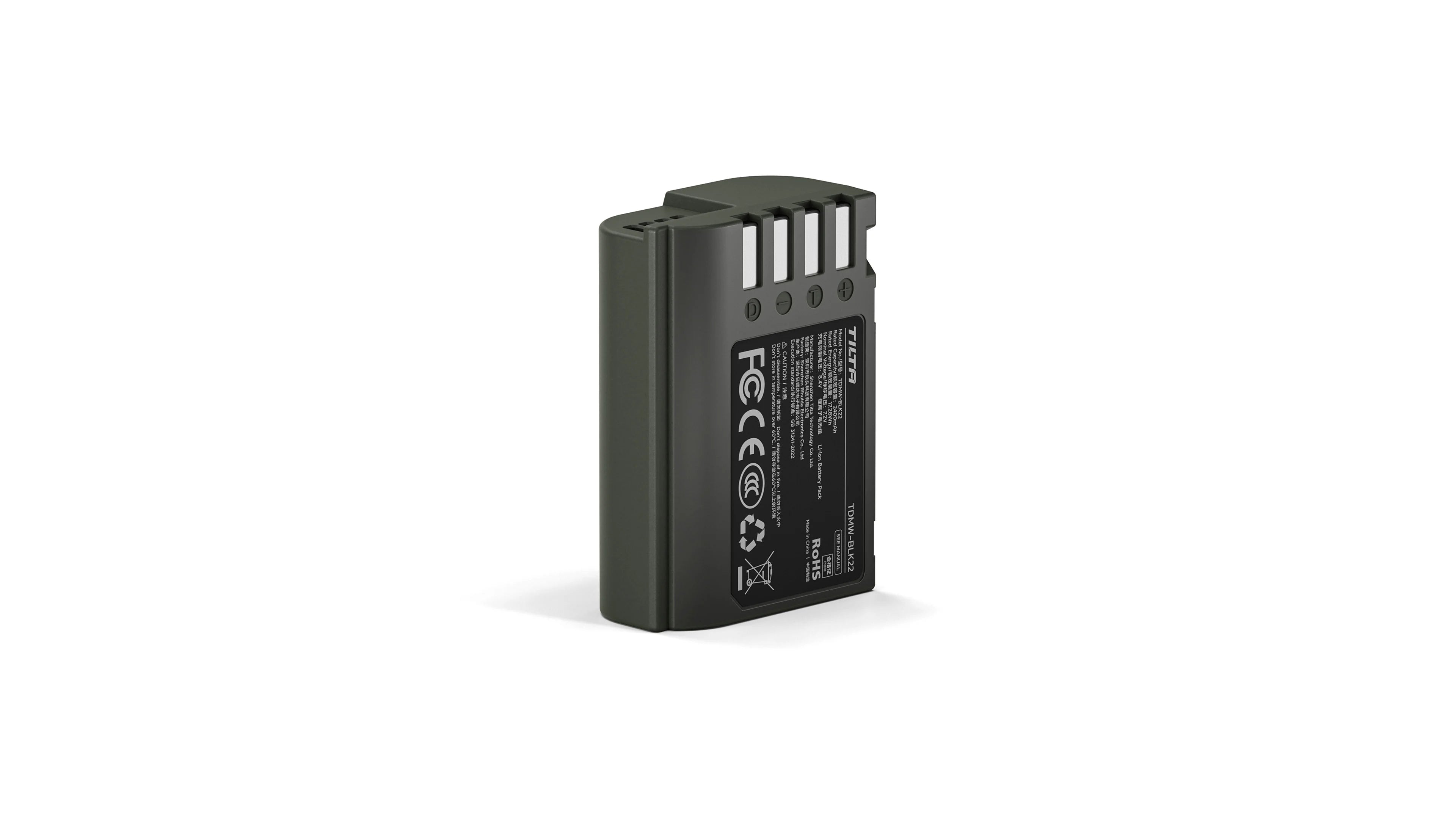 Batería Tilta DMW-BLK22 con entrada USB-C (2400mAh) para cámaras Panasonic – Verde