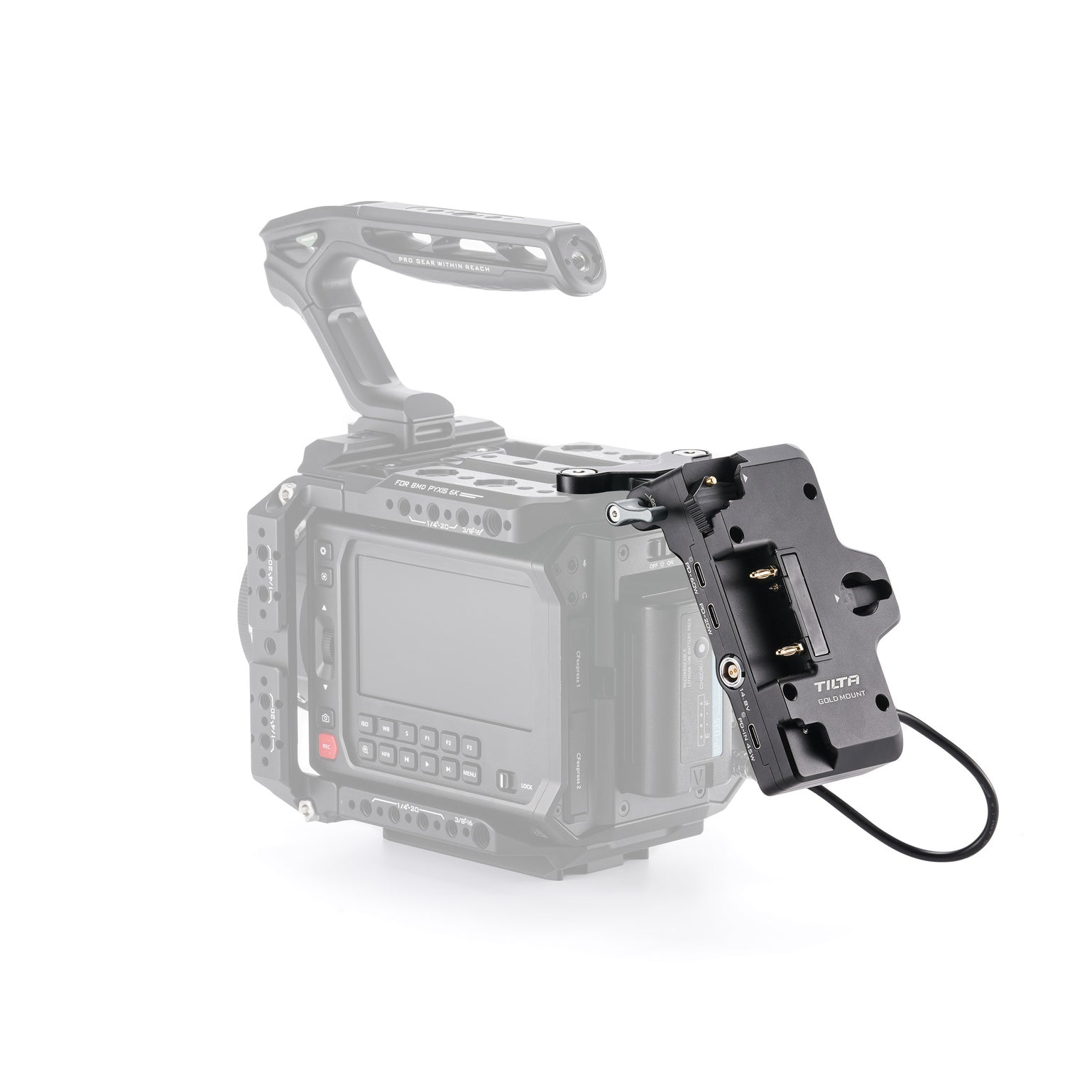Foldable Battery Plate for Blackmagic PYXIS 6K/12K – Gold Mount