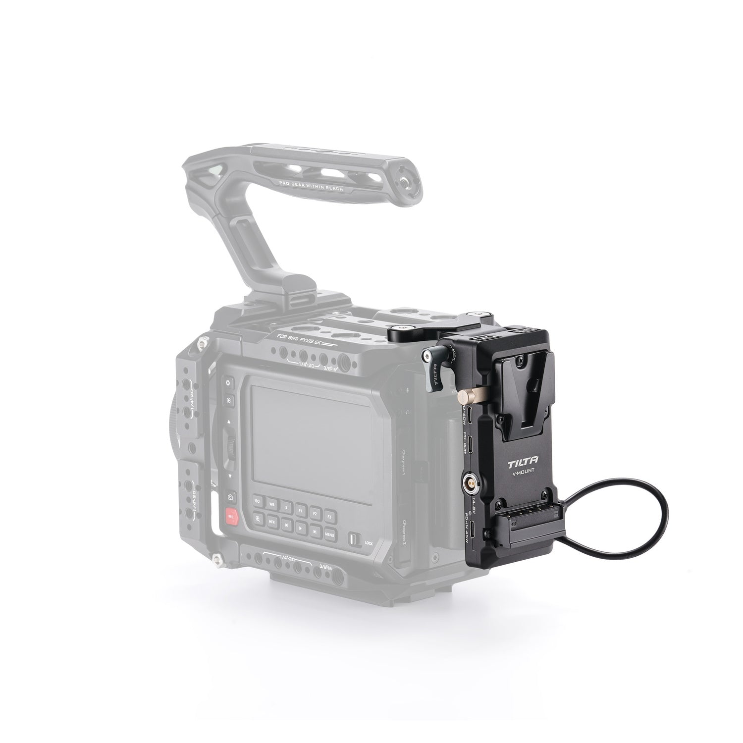 Faltbare Akkuplatte für Blackmagic PYXIS 6K/12K - V-Mount