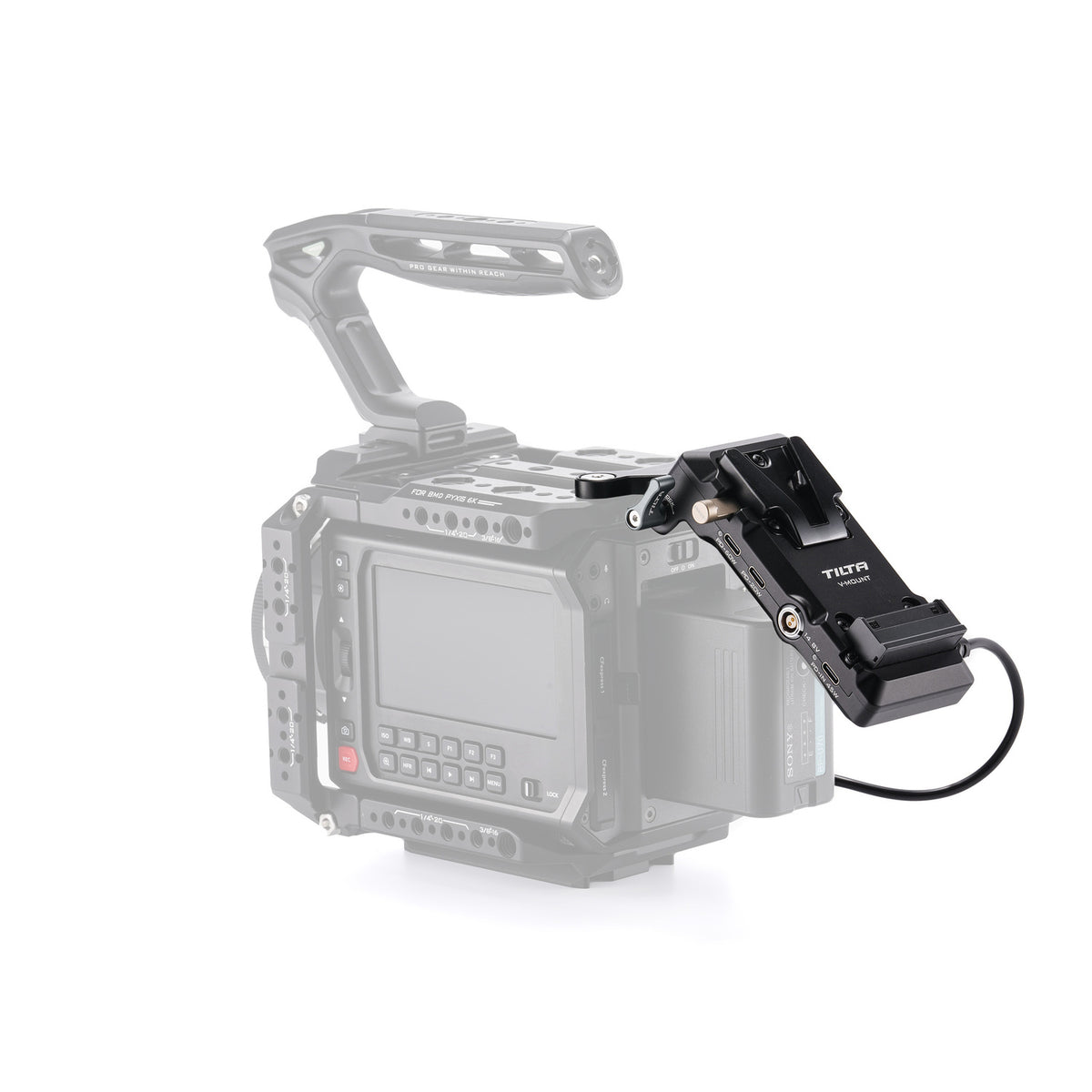 Faltbare Akkuplatte für Blackmagic PYXIS 6K/12K - V-Mount
