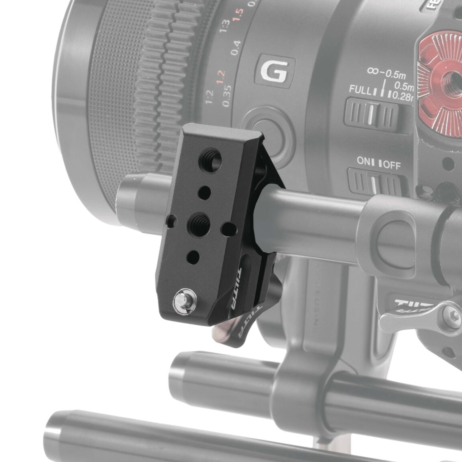 Fixation Tilta pour support de tiges 15 mm sur rail OTAN - Noir