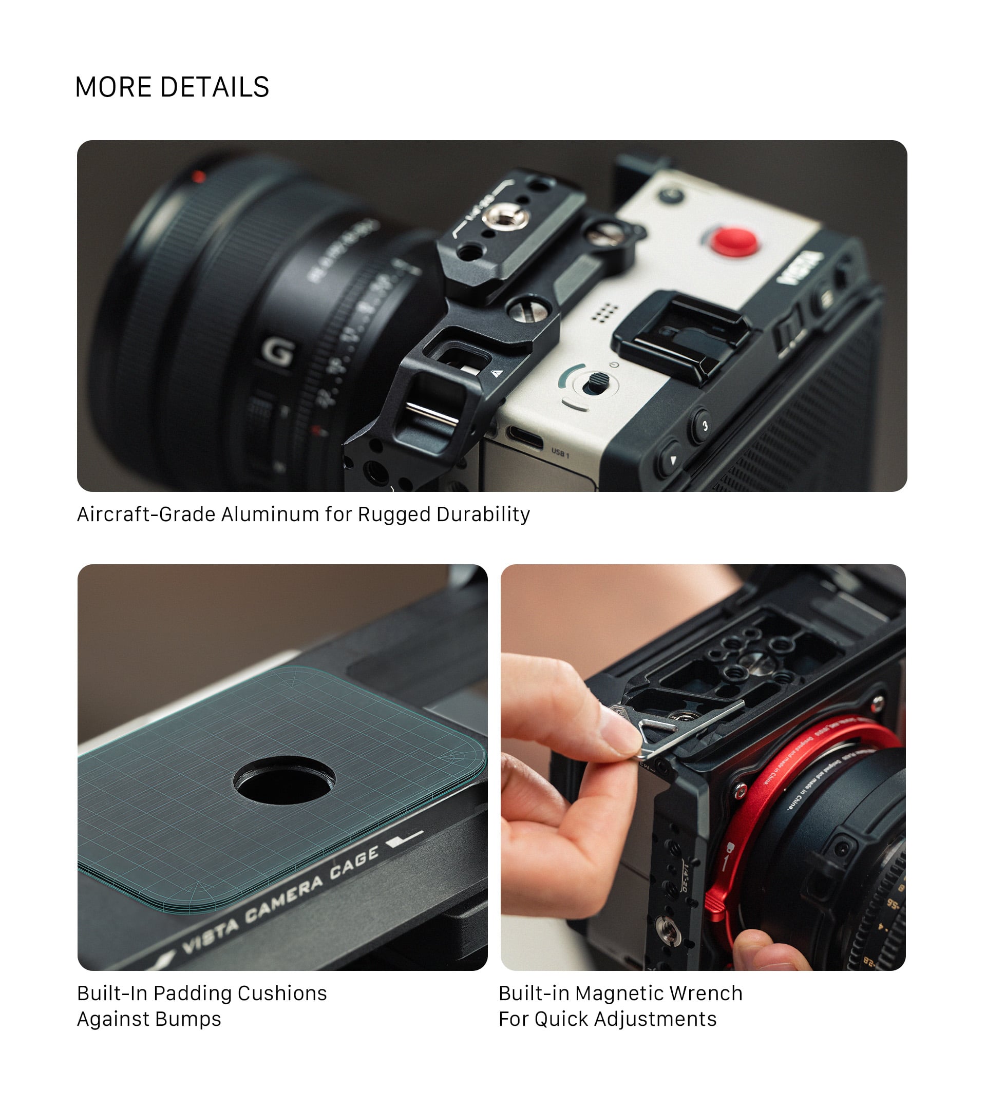 Full Camera Cage for Kinefinity Vista - Black feature
