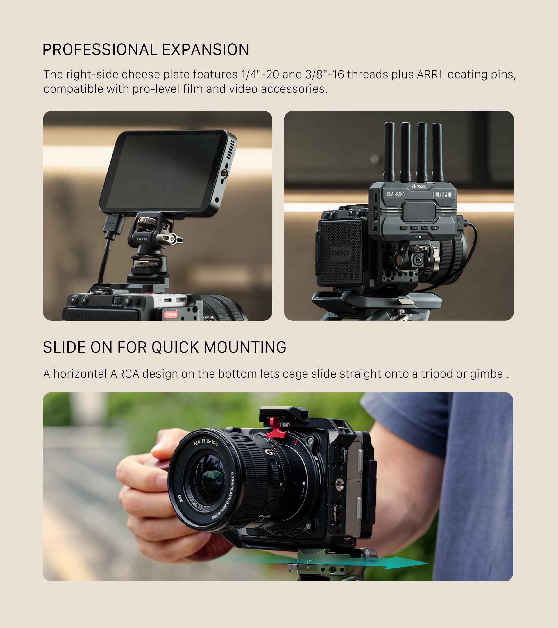 Full Camera Cage for Kinefinity Vista - Black feature