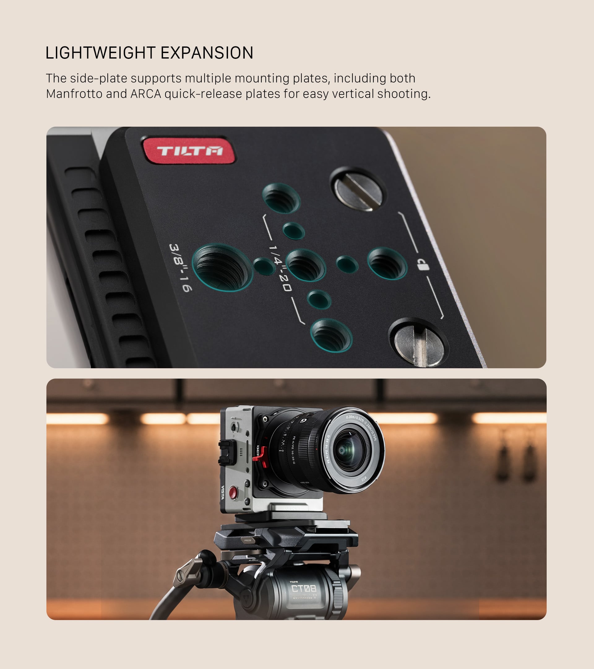 Tilta Wooden Handle Side Plate Kit for Kinefinity Vista – Black feature image