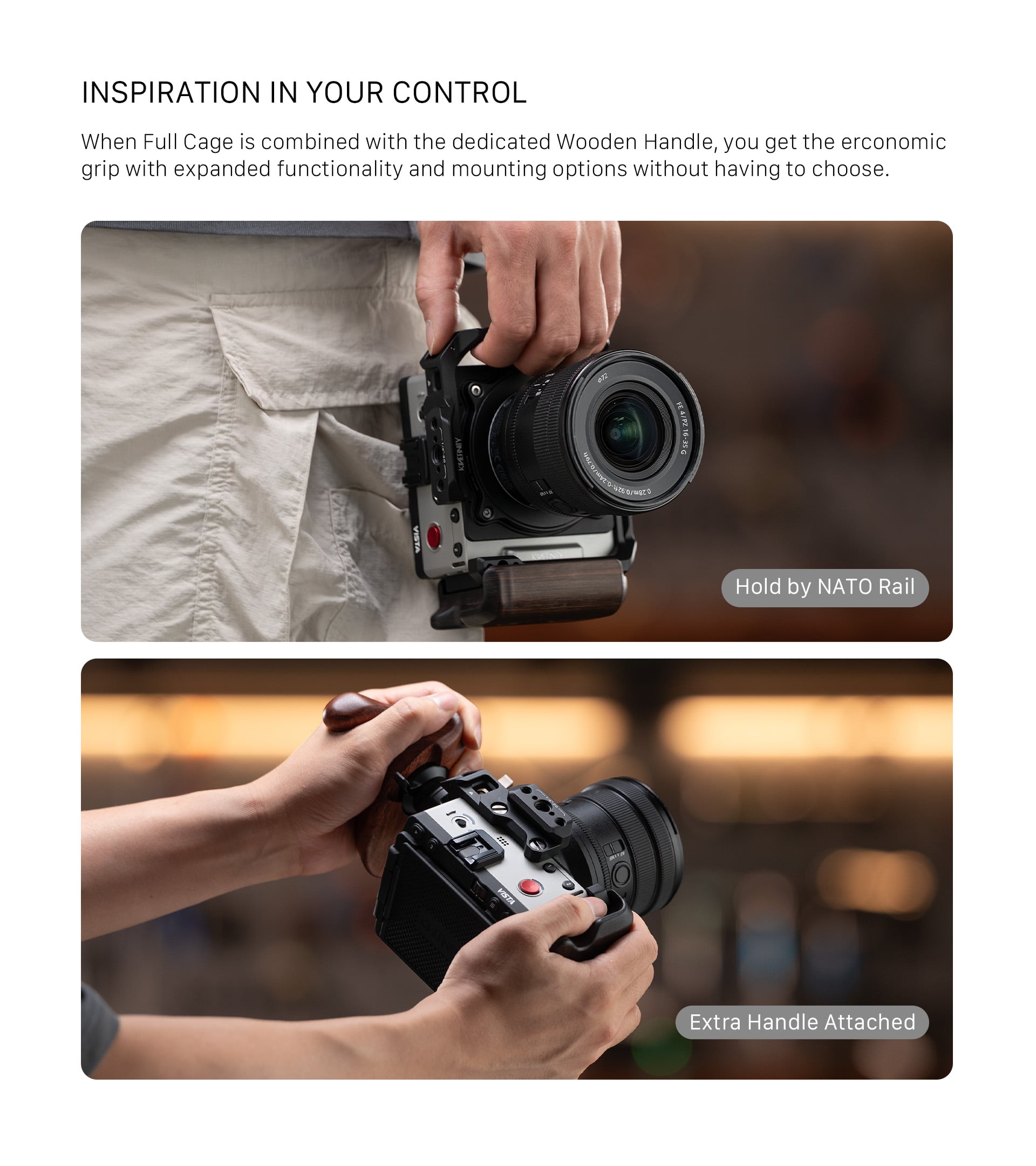 Tilta Wooden Handle Side Plate Kit for Kinefinity Vista – Black feature image