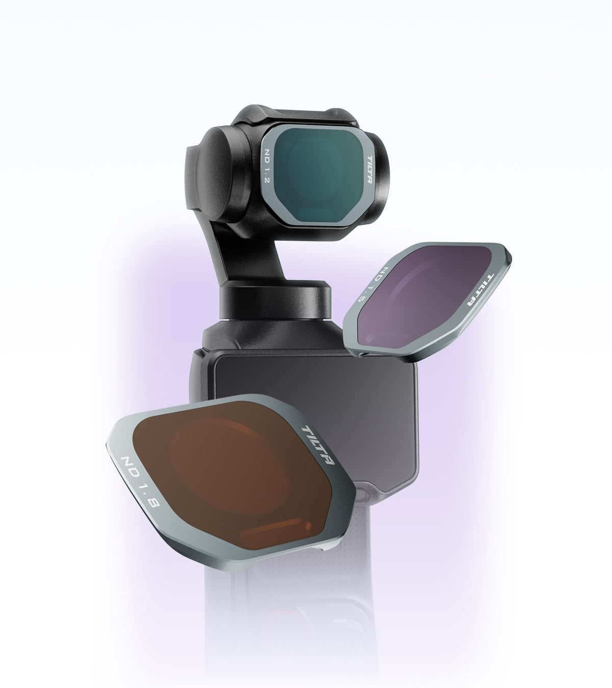 Tilta magnetic ND filter set for Insta360 Luna Pro, including ND 1.2, ND 1.5, ND 1.8, and ND 2.1 filters