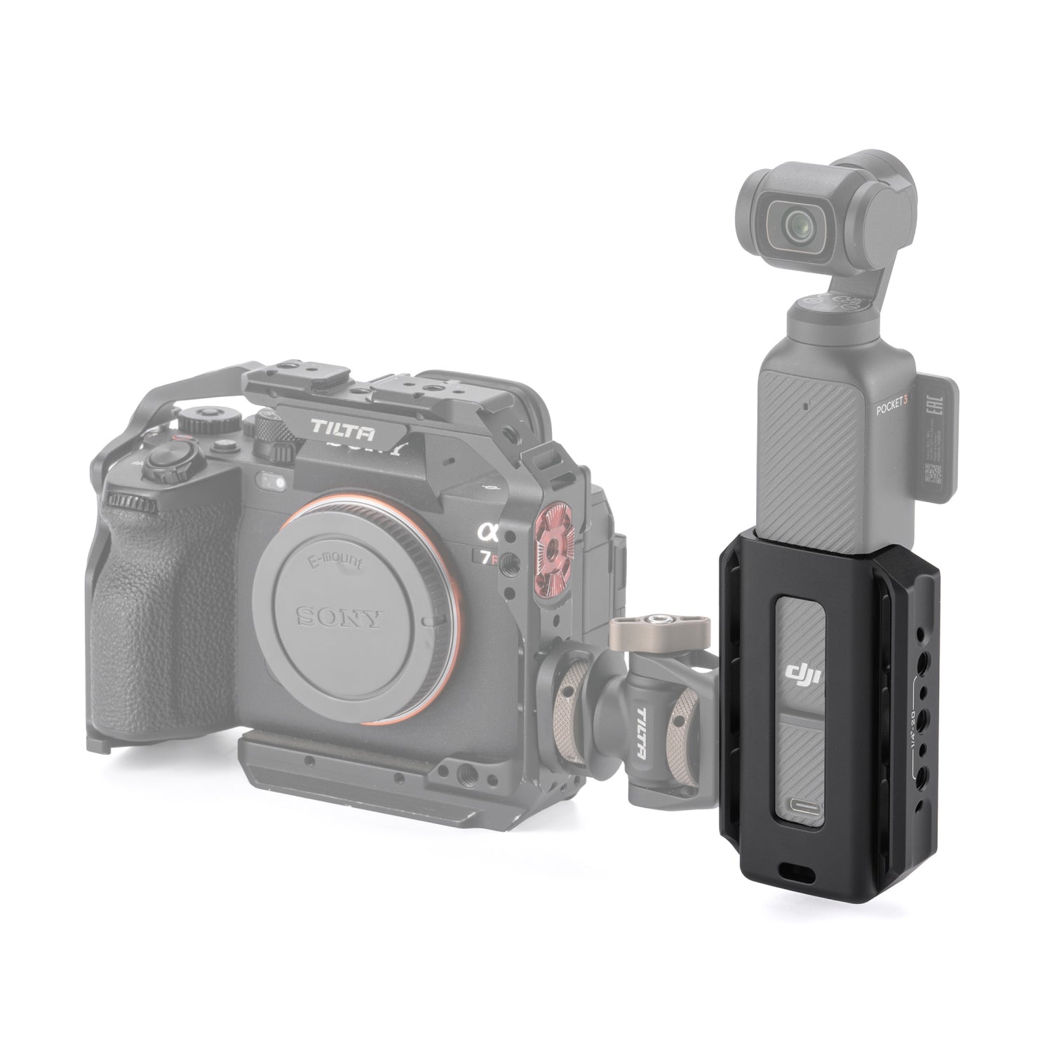 Accessory Mounting Expander for DJI Osmo Pocket 3 - Black