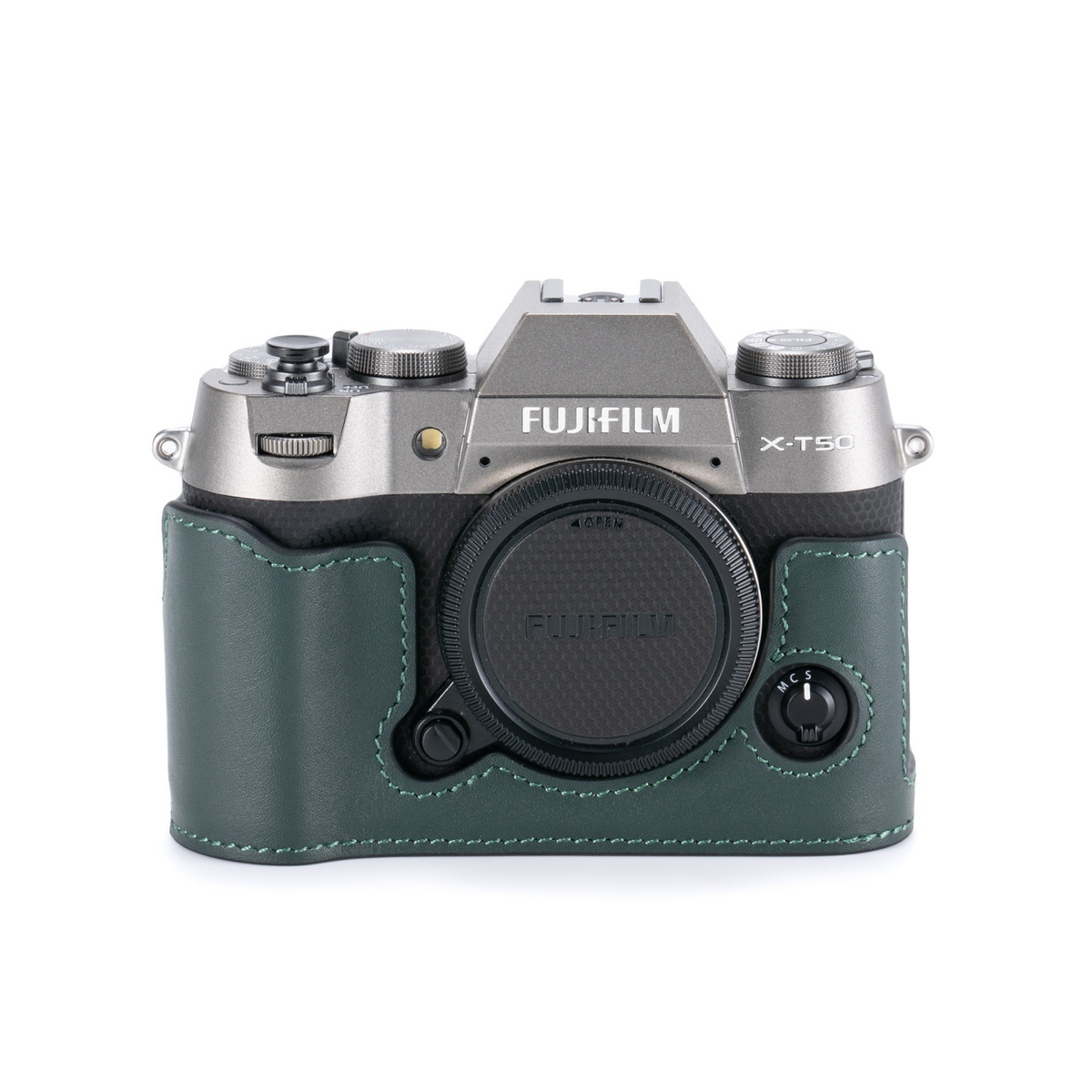 Leather Camera Case for Fujifilm X-T50 – Green