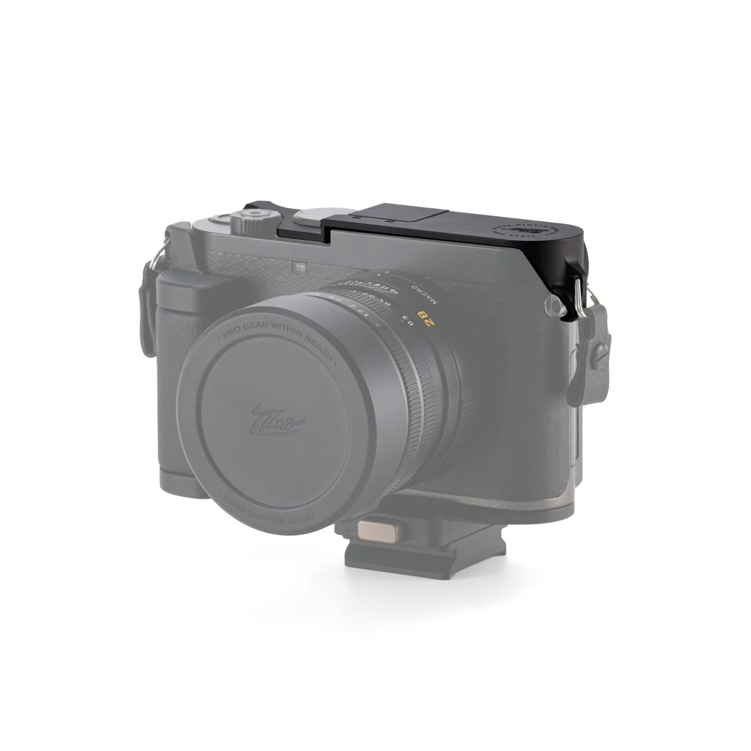 Plaque de protection supérieure avec support pour le pouce pour Leica Q3 Noir