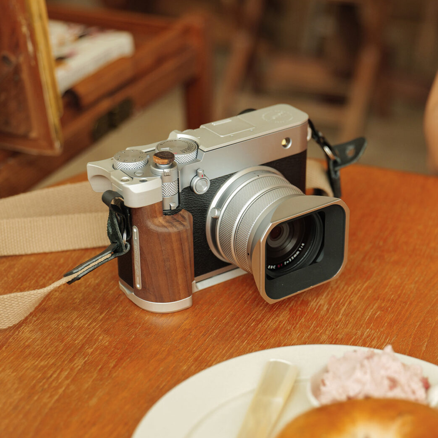 Étui en cuir pour appareil photo Fujifilm GFX100RF – Marron