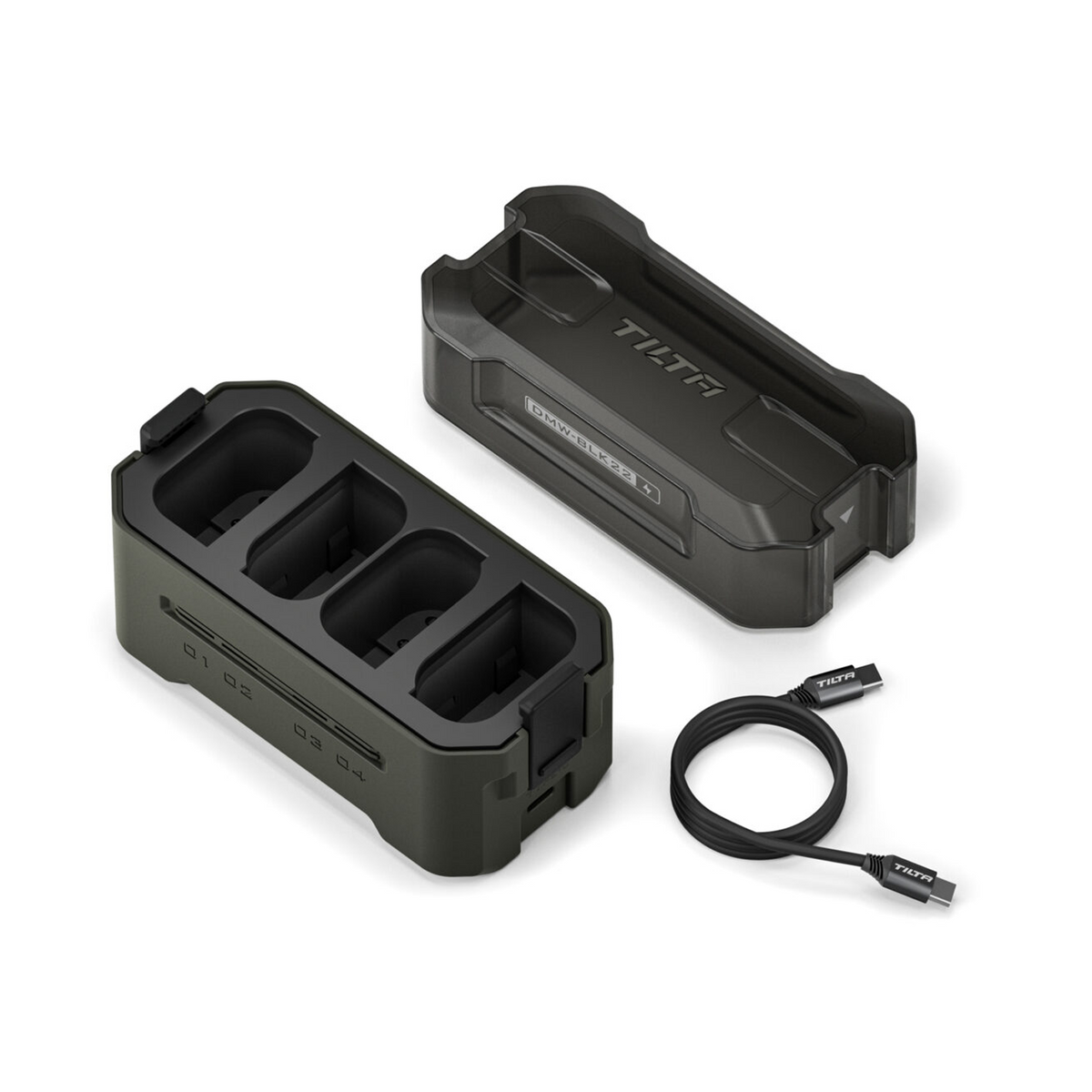 Tilta Portable Charging Station for Panasonic DMW-BLK22 Battery (4 Channel) – Green