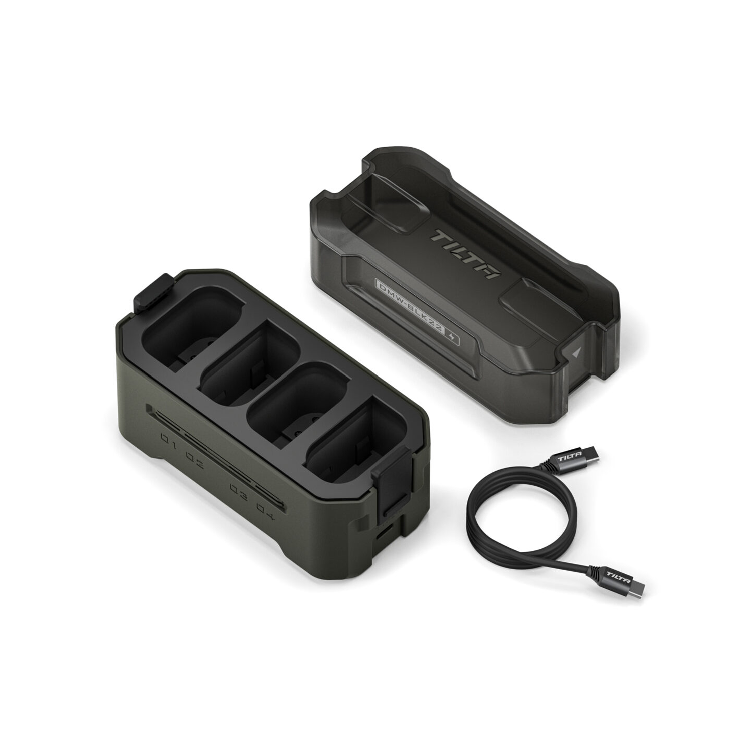Tilta Portable Charging Station for Panasonic DMW-BLK22 Battery (4 Channel) – Green