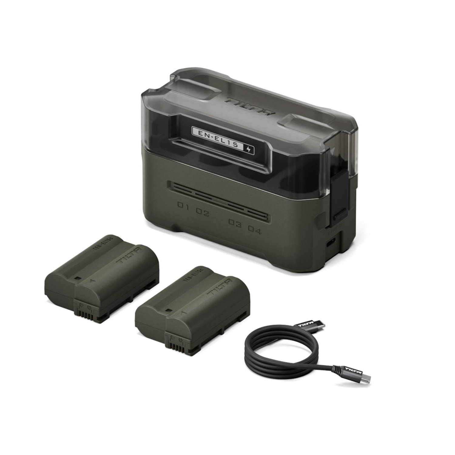 Tilta Portable Charging Station for Nikon EN-EL15C Battery (4 Channel) – Green