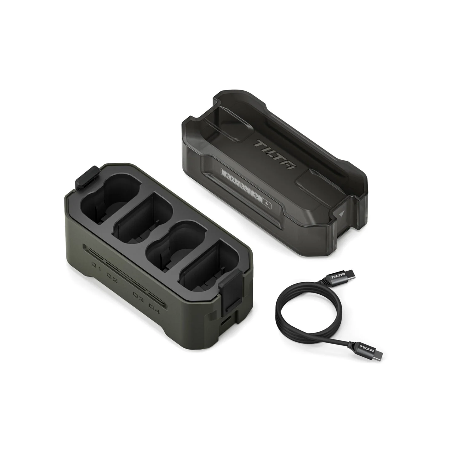 Tilta Portable Charging Station for Nikon EN-EL15C Battery (4 Channel) – Green