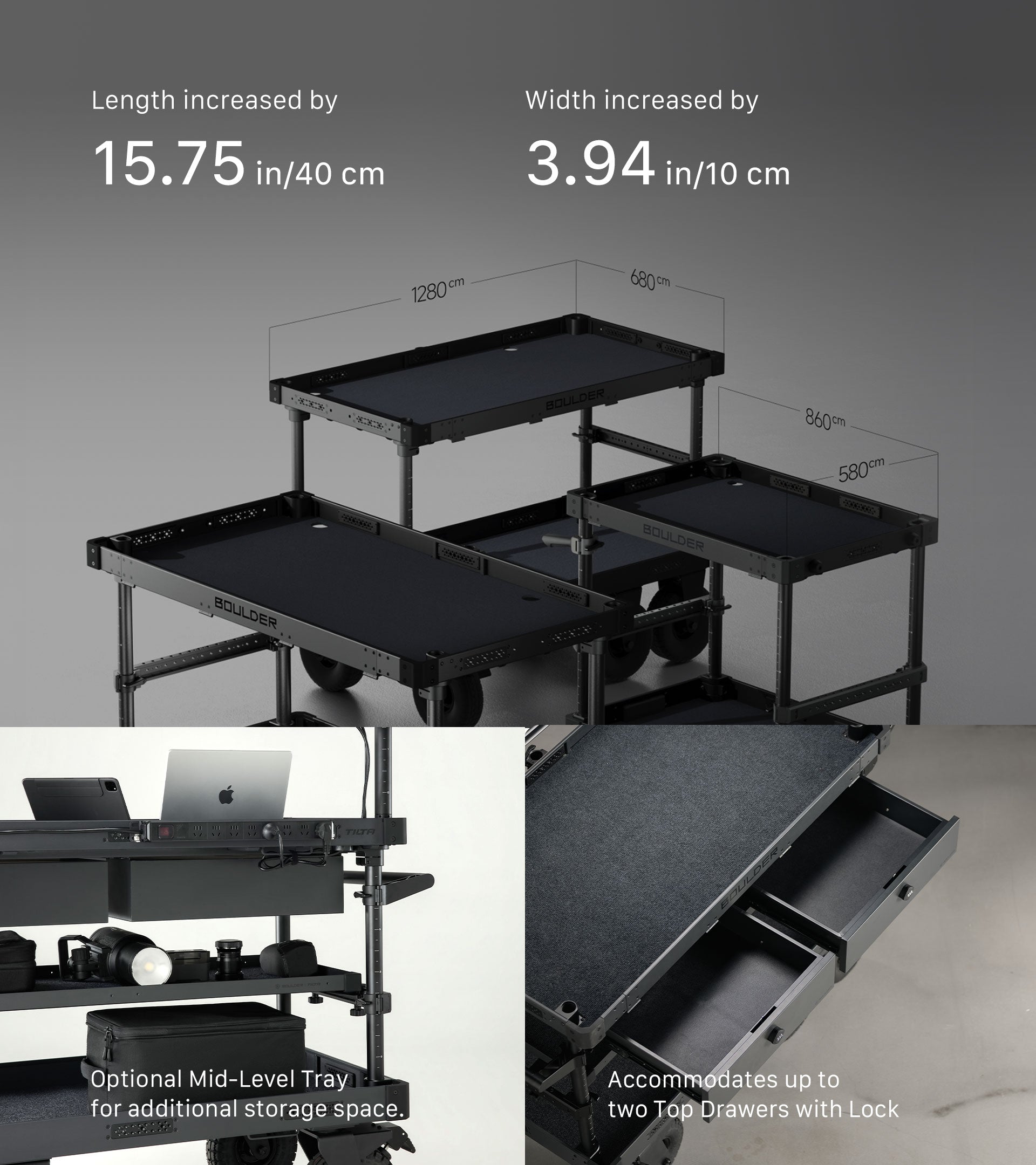 Tilta Boulder Camera Cart XL - Black feature 2