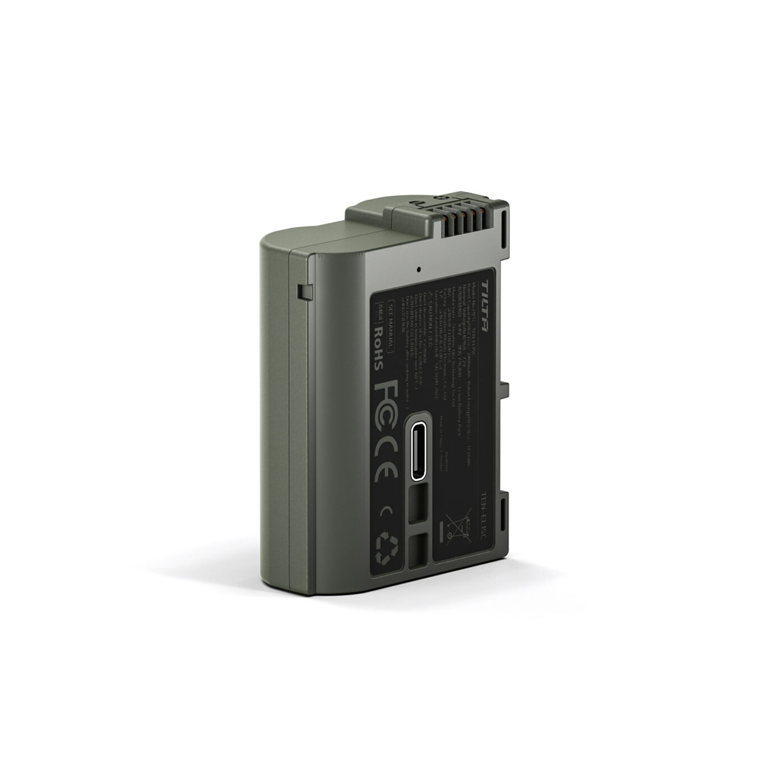 Batería Tilta EN-EL15C con entrada USB-C (2400mAh) para cámaras Nikon – Verde