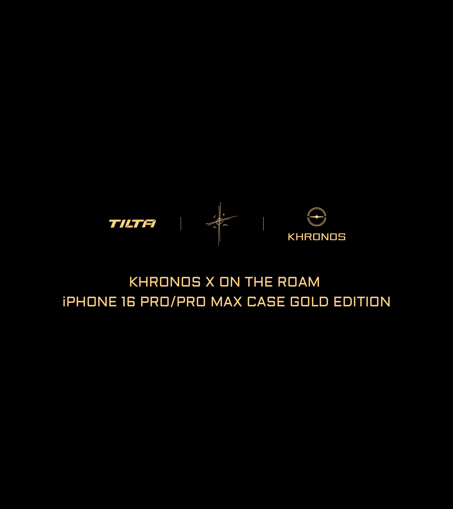 Khronos x On the Roam iPhone 16 Pro/Pro Max Case – Gold