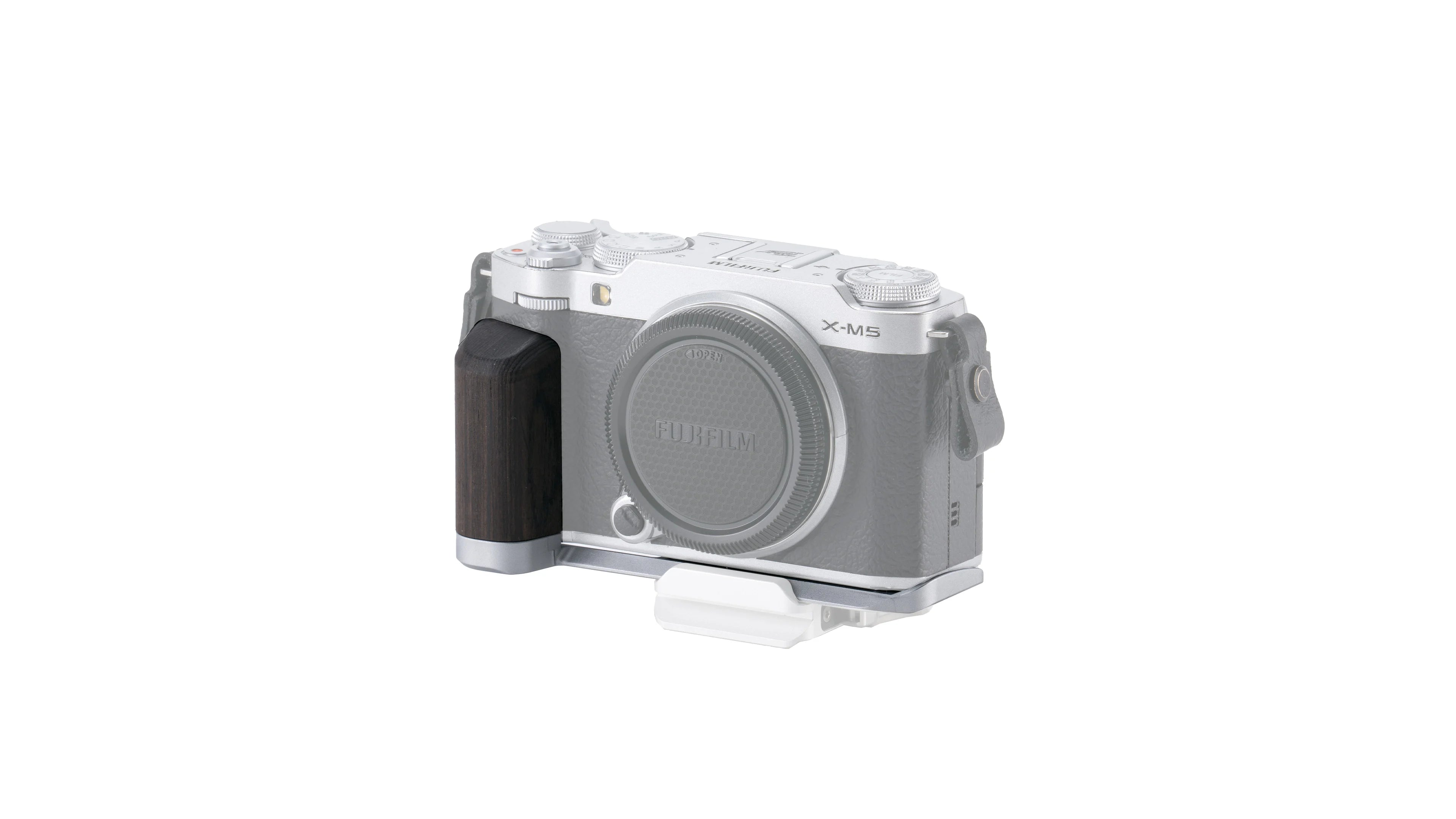 Plaque de montage avec poignée en bois pour Fujifilm X-M5