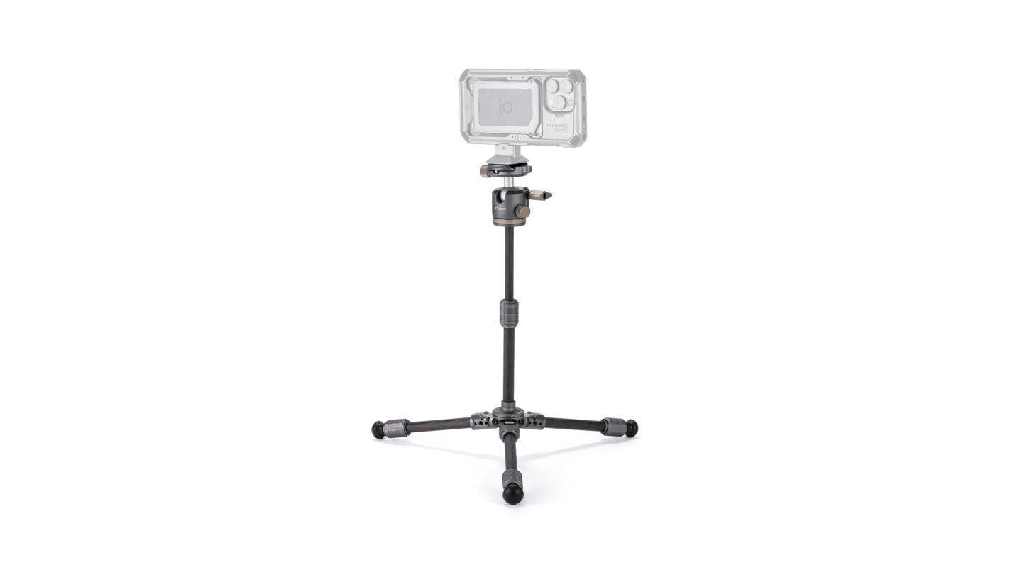 Rotule Tilta BT03E de table avec pieds de trépied en fibre de carbone à 1 section (3 kg) - Édition extensible