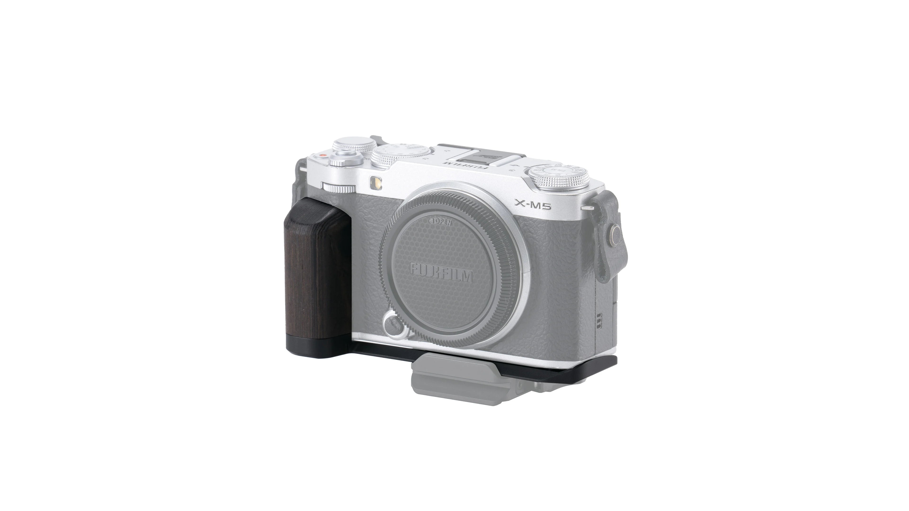 Plaque de montage avec poignée en bois pour Fujifilm X-M5