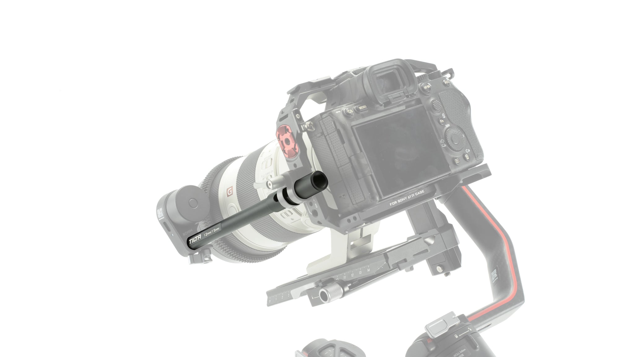 Tilta 15mm auf 12mm DJI Rod Adapter (20cm) - Schwarz