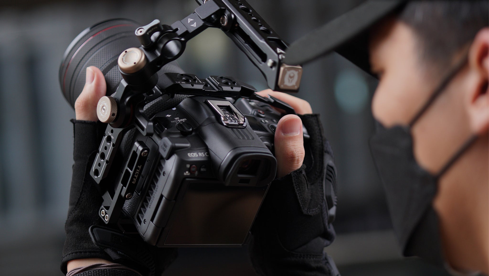 Kamerakäfig für Canon R5C Basis-Kit - Schwarz