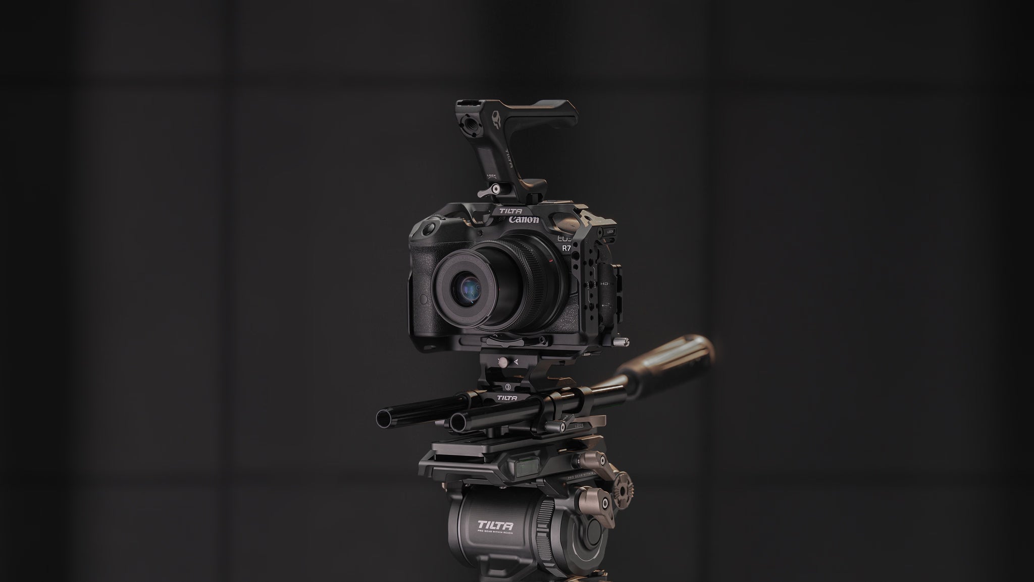 Kamerakäfig für Canon R7, Leichtbausatz – Schwarz