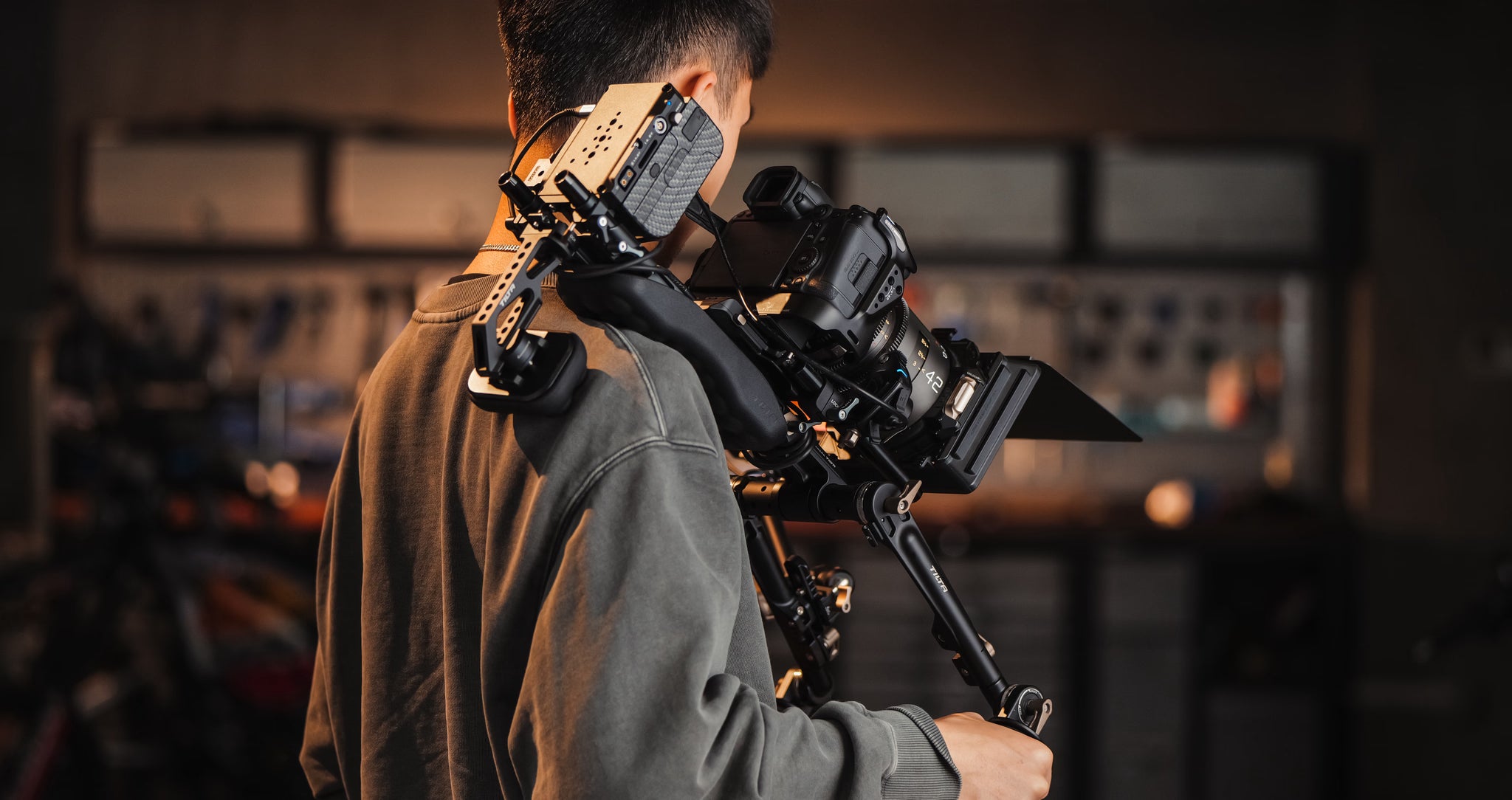 Support de caméra avec système de refroidissement pour Canon R5 Mark II Advanced Kit – Noir