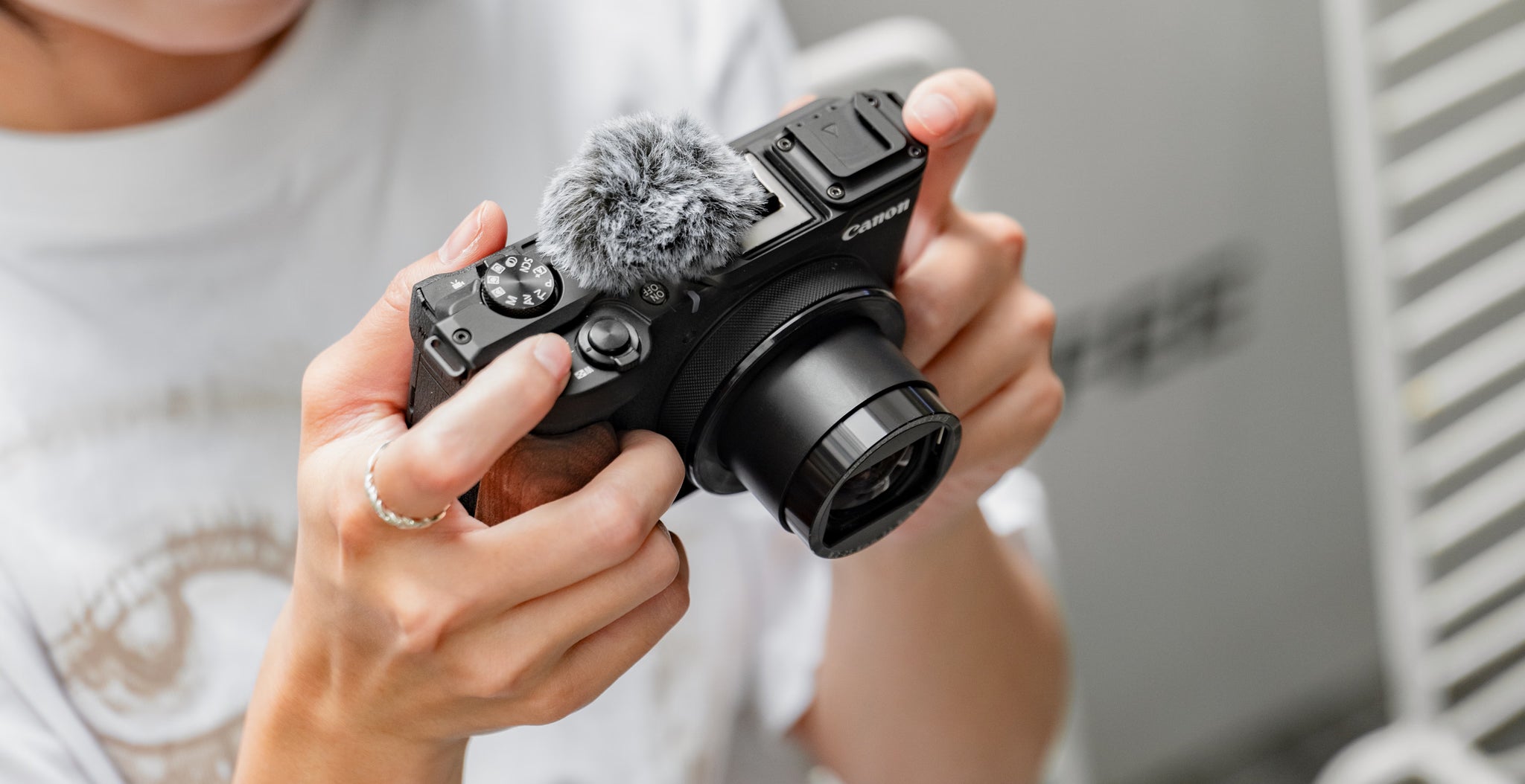 Cage vintage pour appareil photo Canon PowerShot V1 Base Kit – Noir
